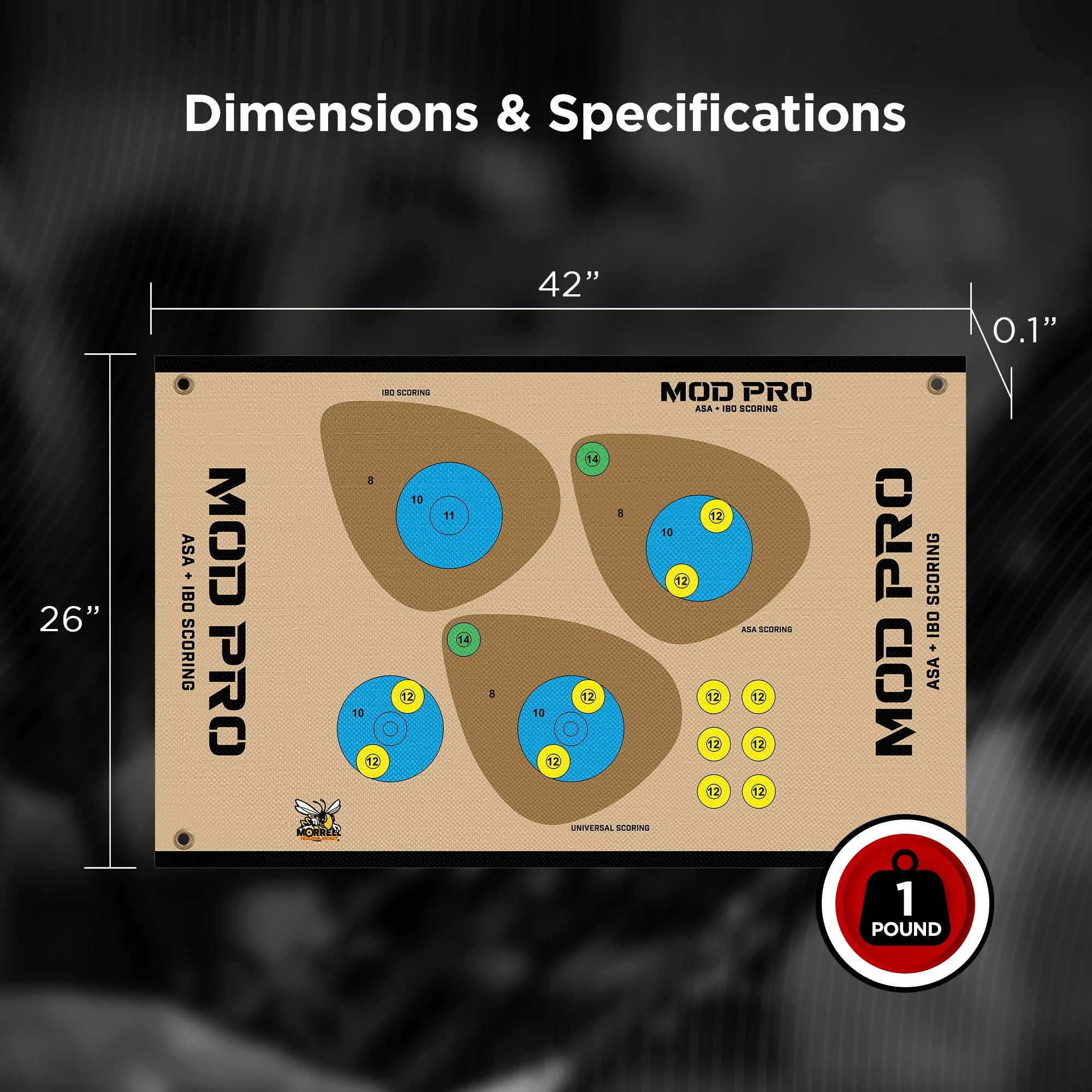 Morrell Yellow Jacket MOD Pro ASA and IBO Shooting Bullseyes w/Universal Scoring - Image 4