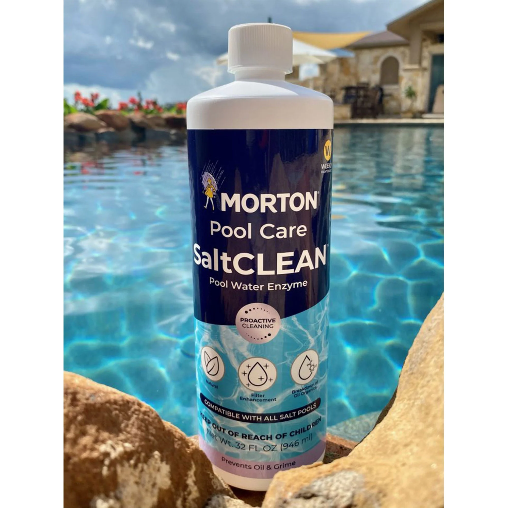 Morton Pool Care SaltCLEAN Swimming Pool Water Enzyme, 32 Fluid Oz - Image 5