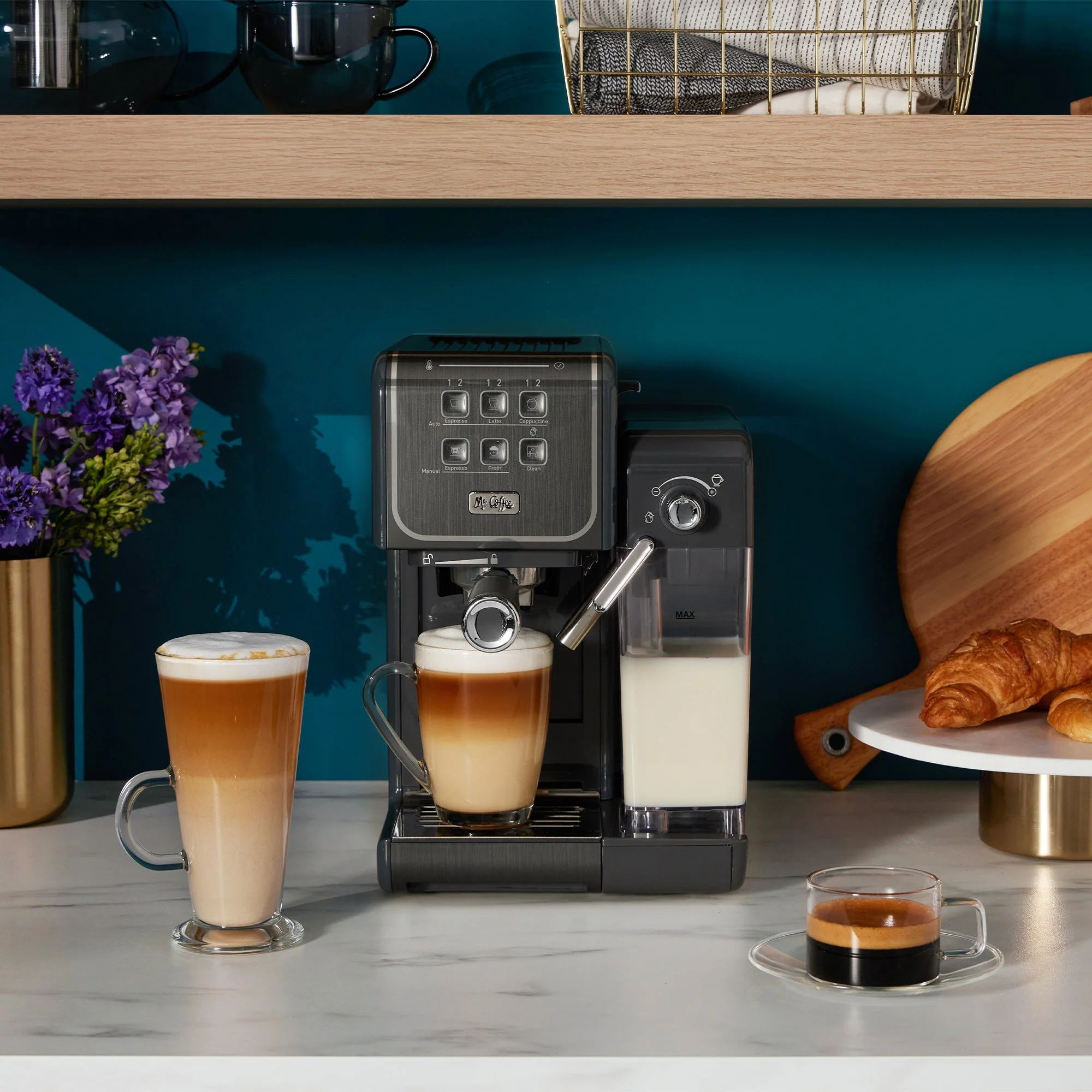 Mr. Coffee One-Touch CoffeeHouse+ Espresso, Cappuccino, and Latte Maker, Grey - Image 5