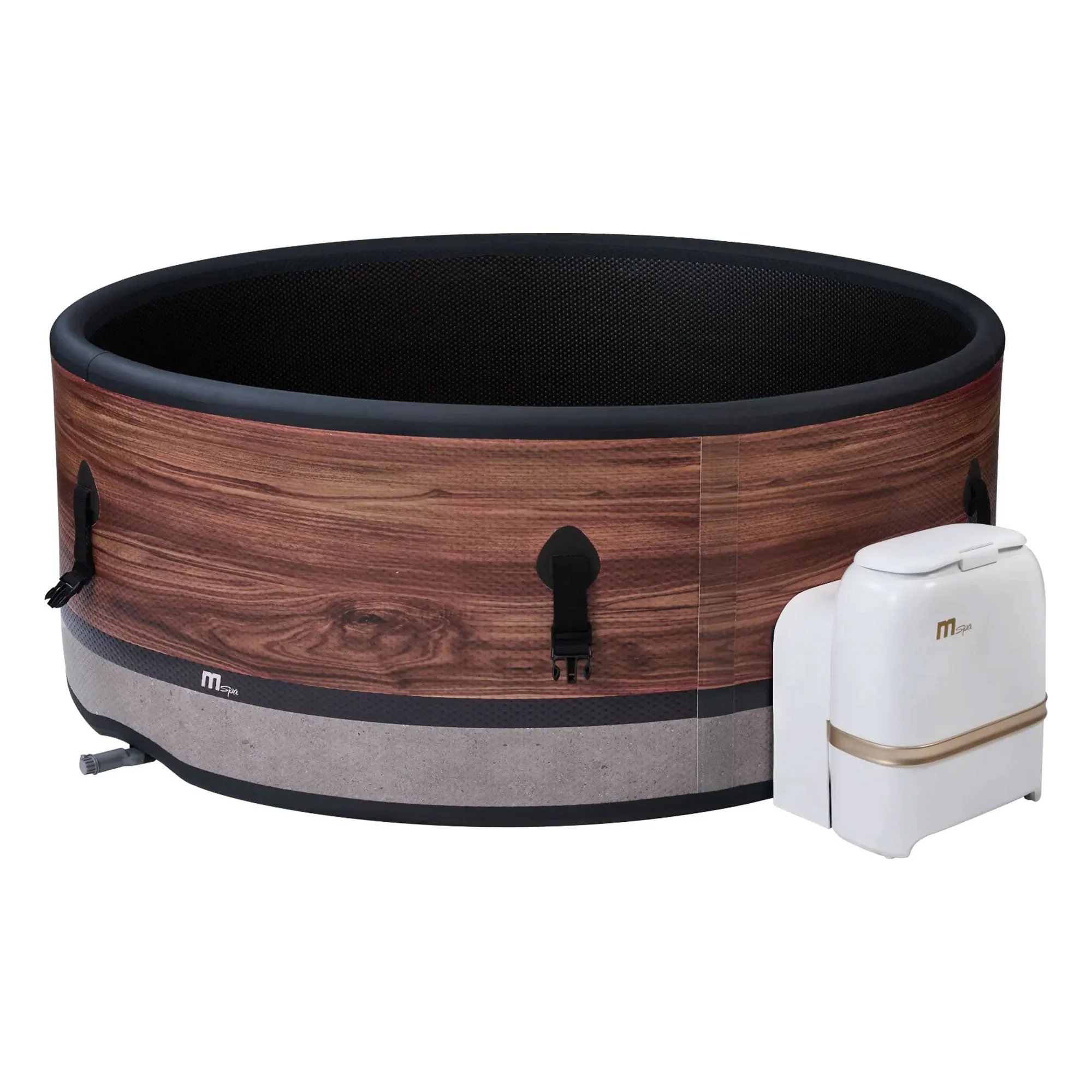 MSpa Round Inflatable 4 to 6 Person Bubble Spa w/ Energy Efficient Cover, Duet - Image 3