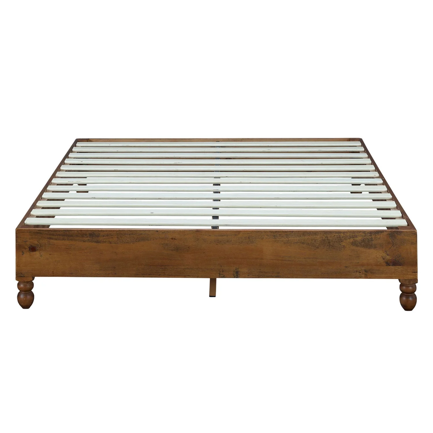 MUSEHOMEINC 12 Inch Solid Pine Wood Platform Bed Frame with Wooden Slats, Queen - Image 3