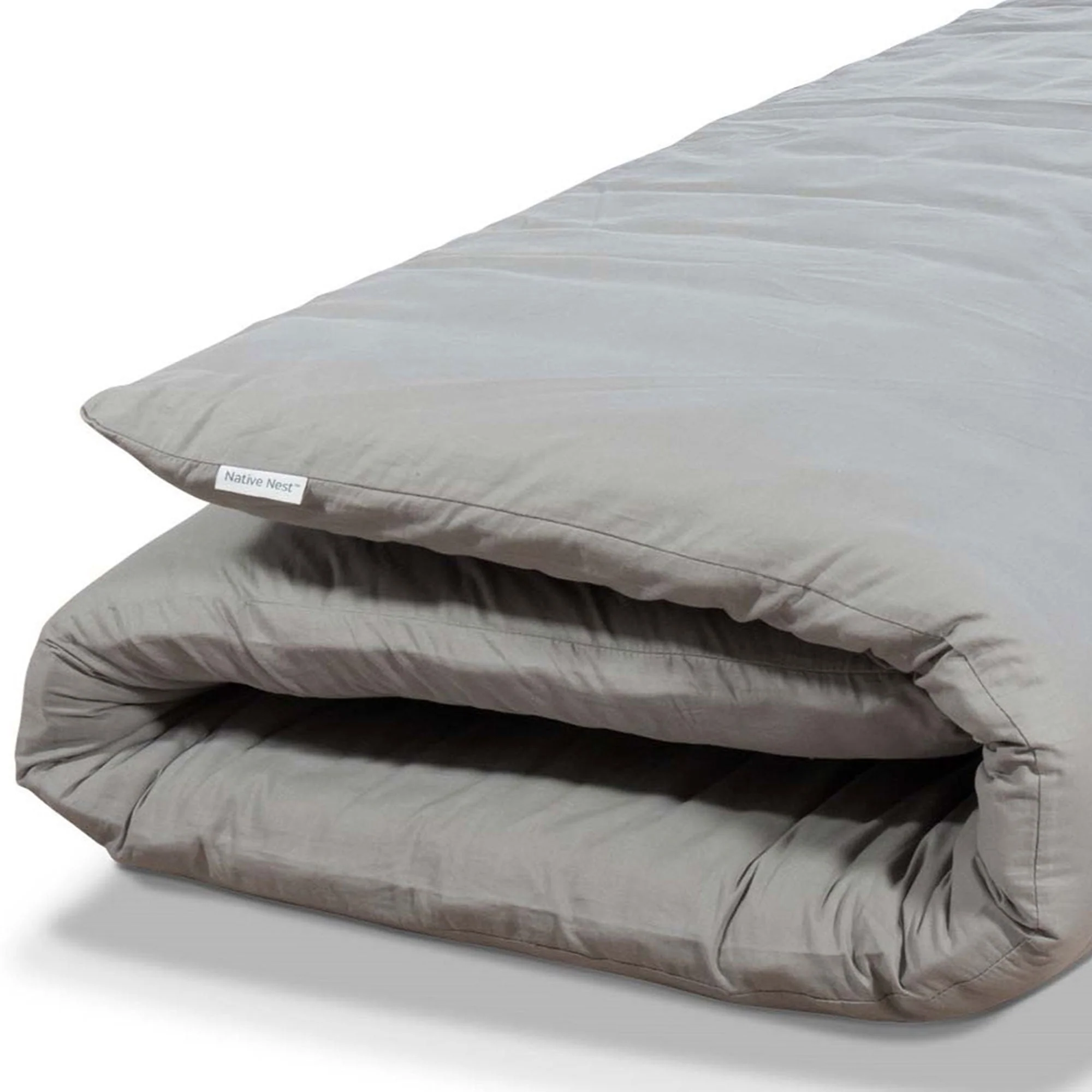 Native Nest Japanese Futon Floor Mattress, Foldable Shikibuton Bed, Full, Grey - Image 8