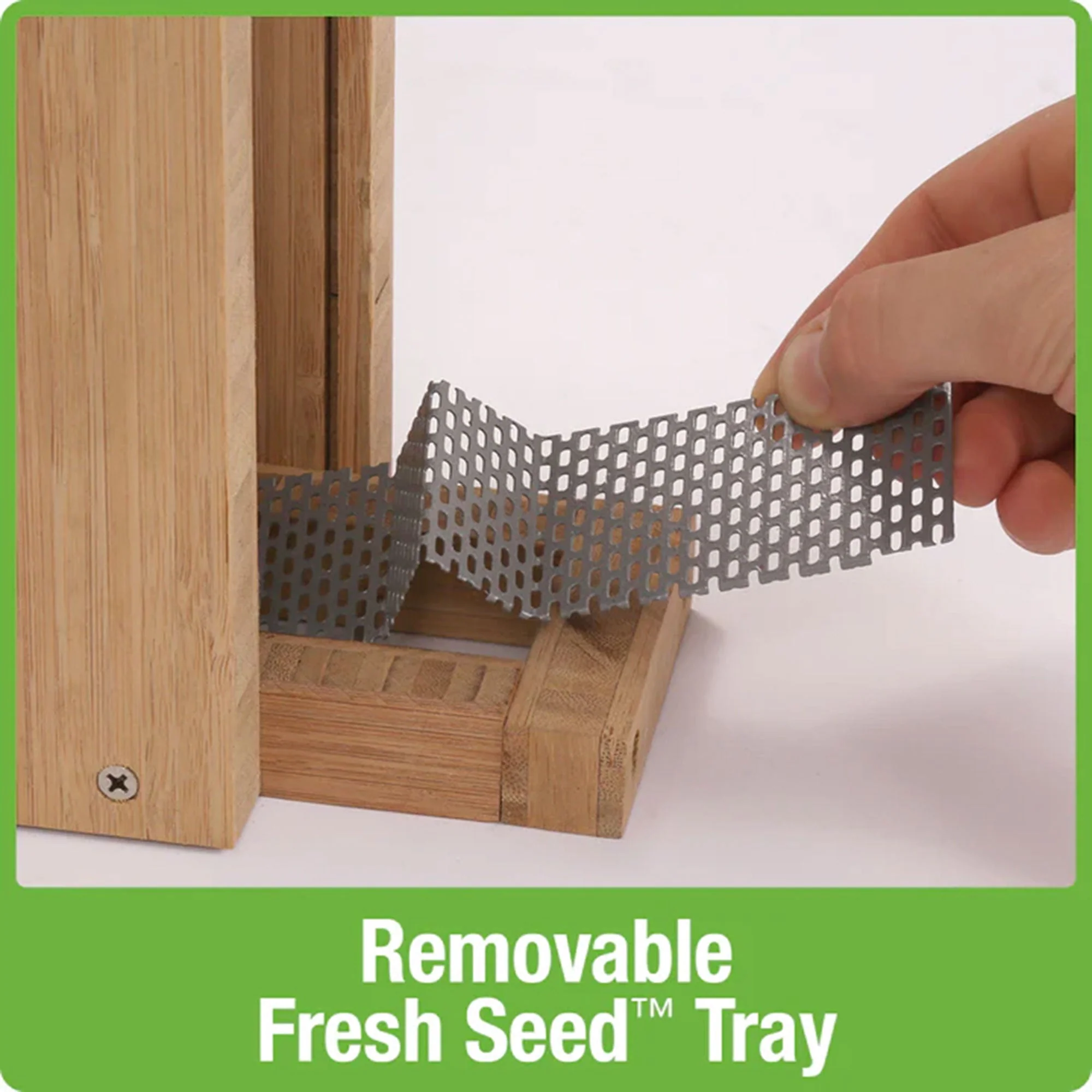 Nature's Way Bamboo Bird Feeder with Removable Fresh Seed Tray for Outdoor Birds - Image 7