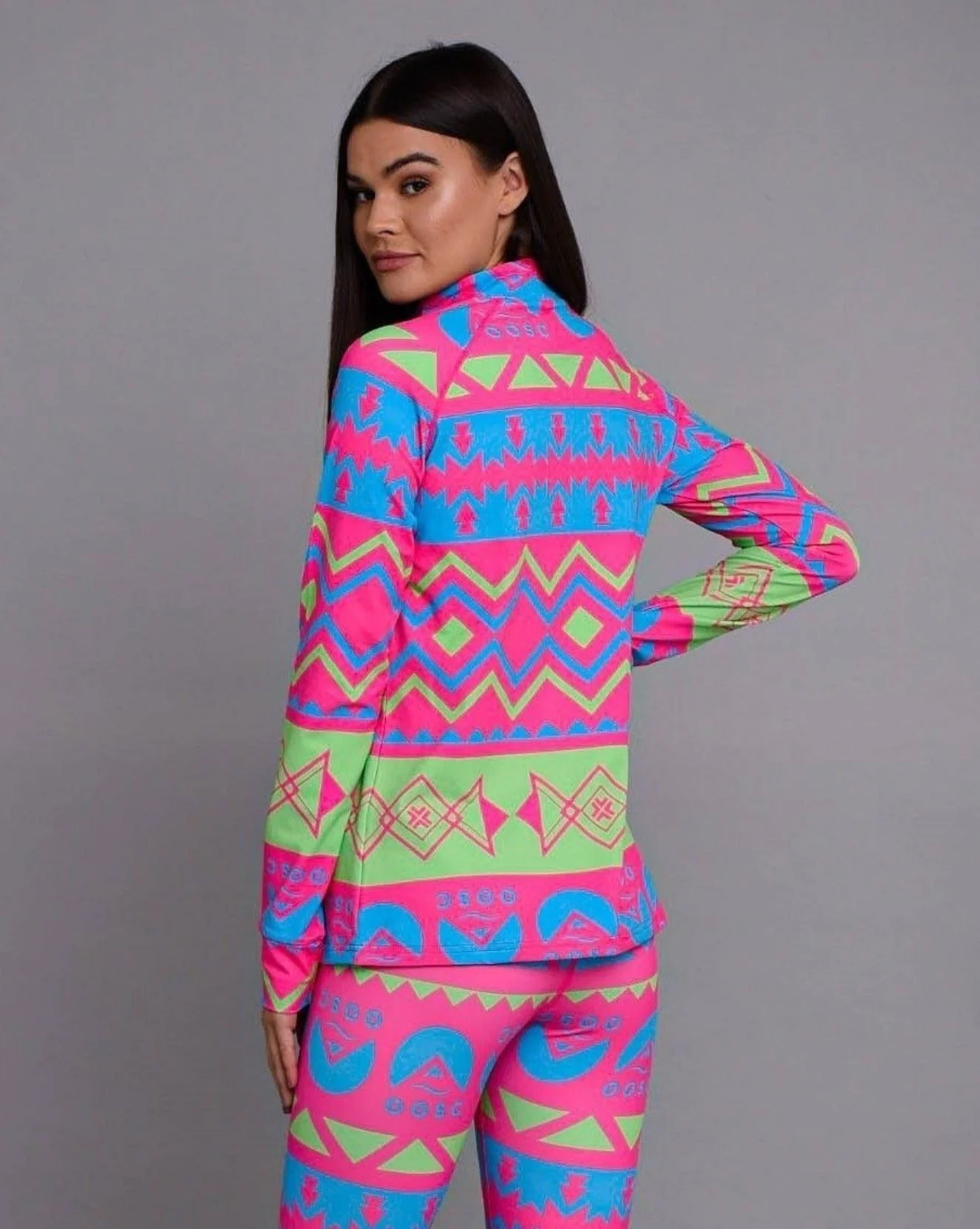 Neon Dream Women's Pink Base Layer Top - Image 2