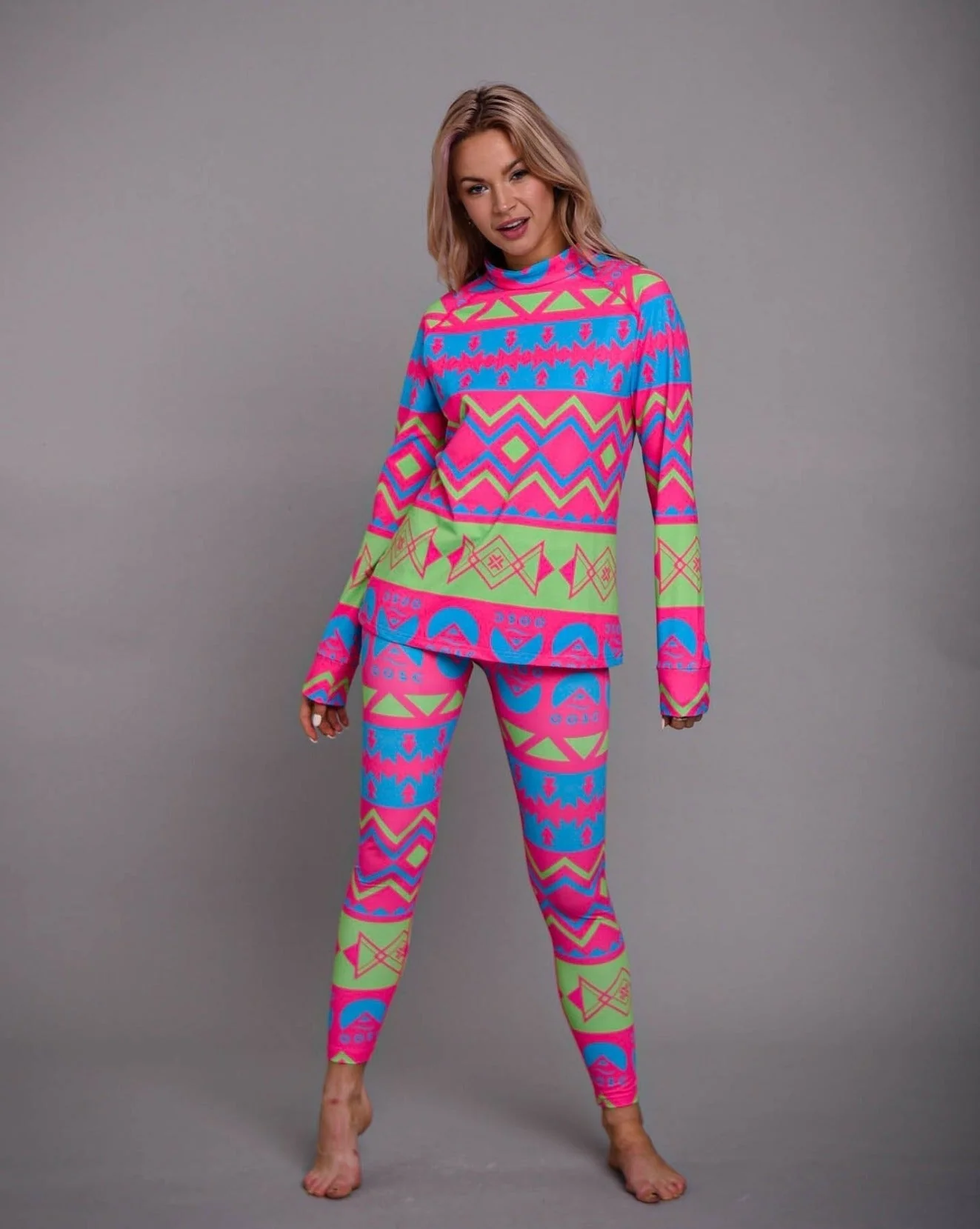 Neon Dream Women's Pink Base Layer Top - Image 3