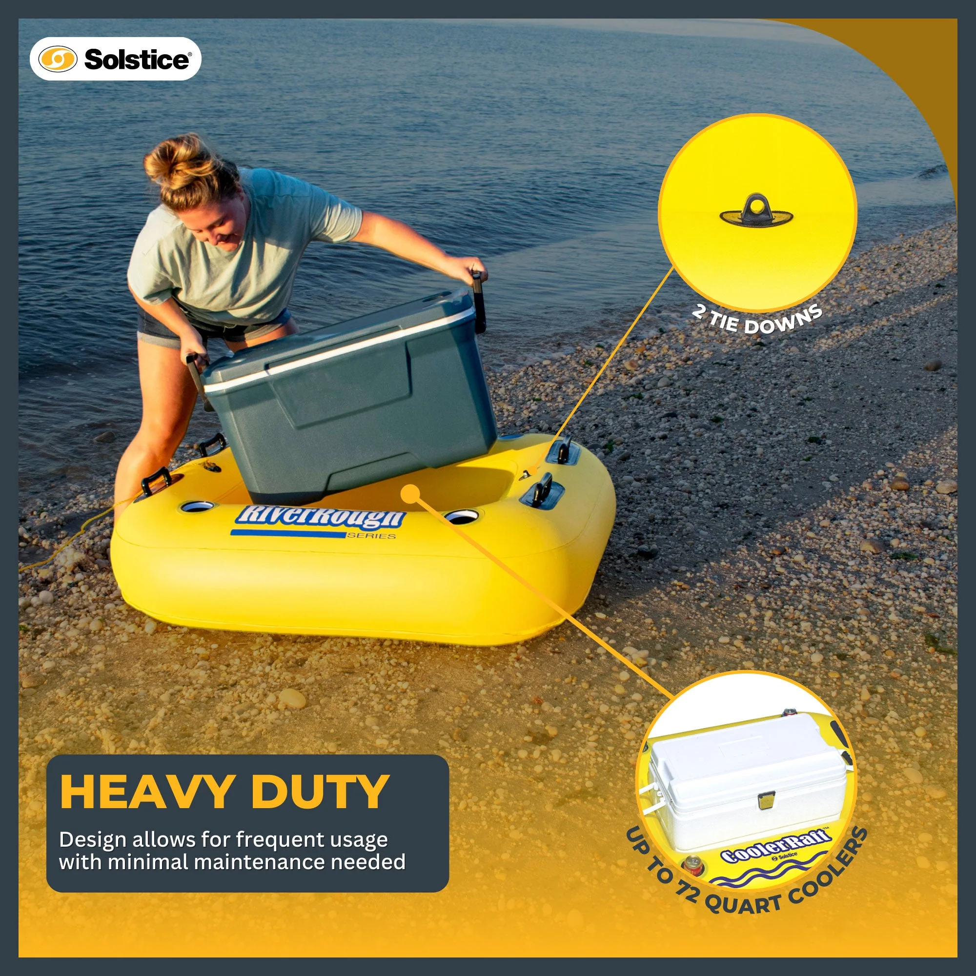 New Swimline 17075ST Swimming Pool River Rough Cooler Raft Heavy Duty Tube Float - Image 4