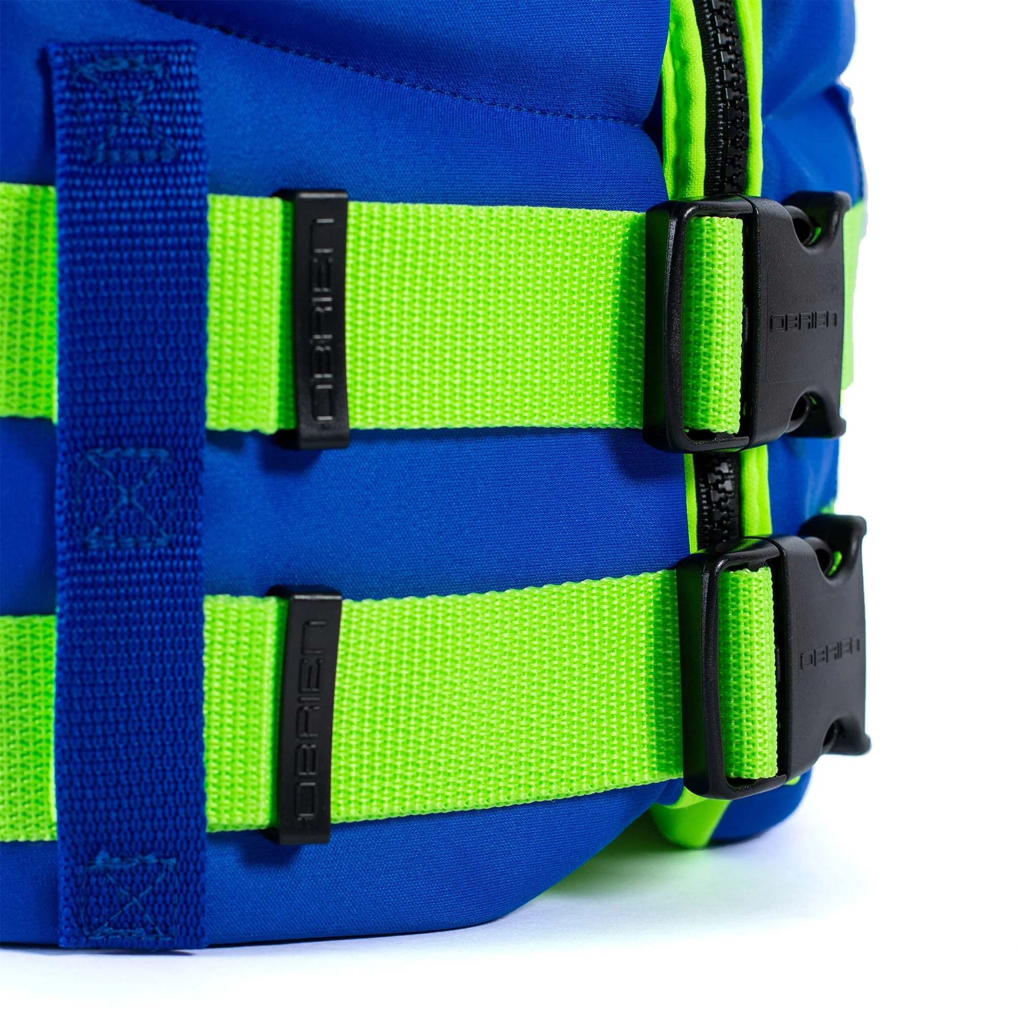 O'Brien BioLite Traditional Youth USCG Safety Vest Life Jacket, Blue/Lime Green - Image 5