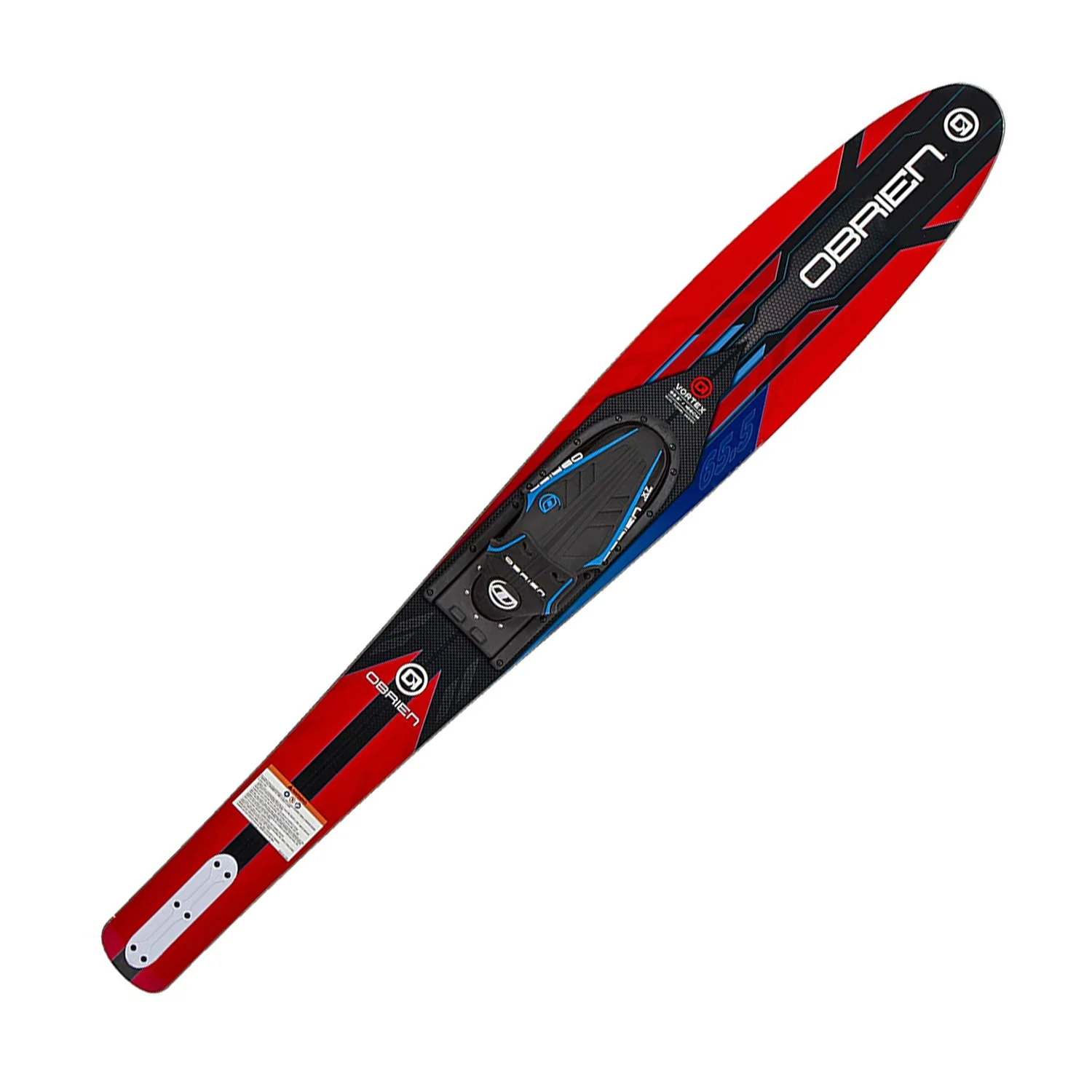 O'Brien Vortex Combo 65.5 In Adult Widebody Water Skis, Men's US 4.5 to 13, Red - Image 4