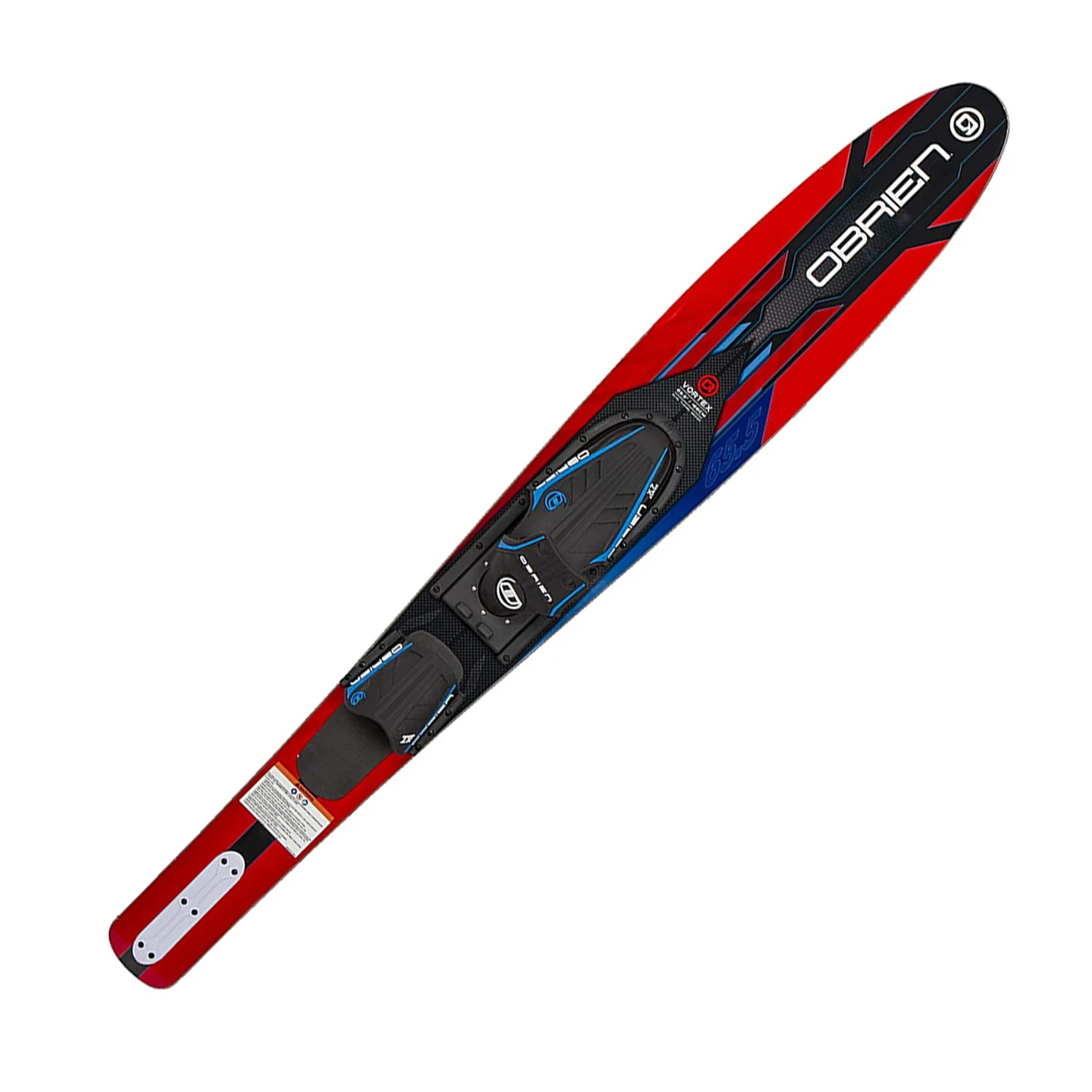 O'Brien Vortex Combo 65.5 In Adult Widebody Water Skis, Men's US 4.5 to 13, Red - Image 5