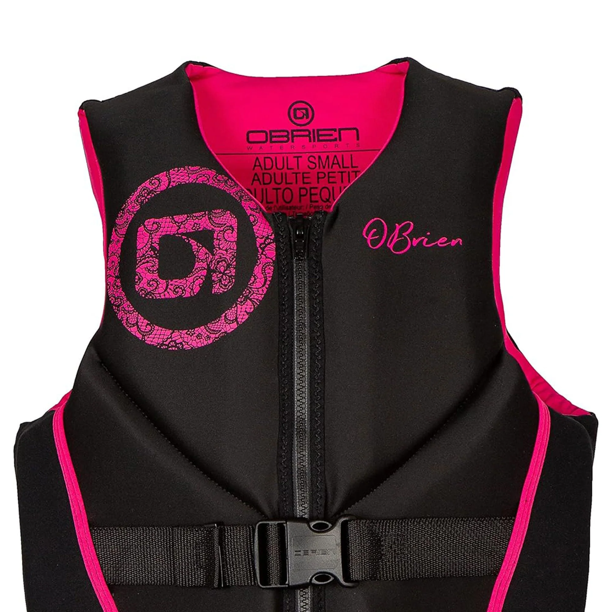 O'Brien Women's Traditional Neoprene USCGA Life Jacket with Zip Closure, XL Pink - Image 5
