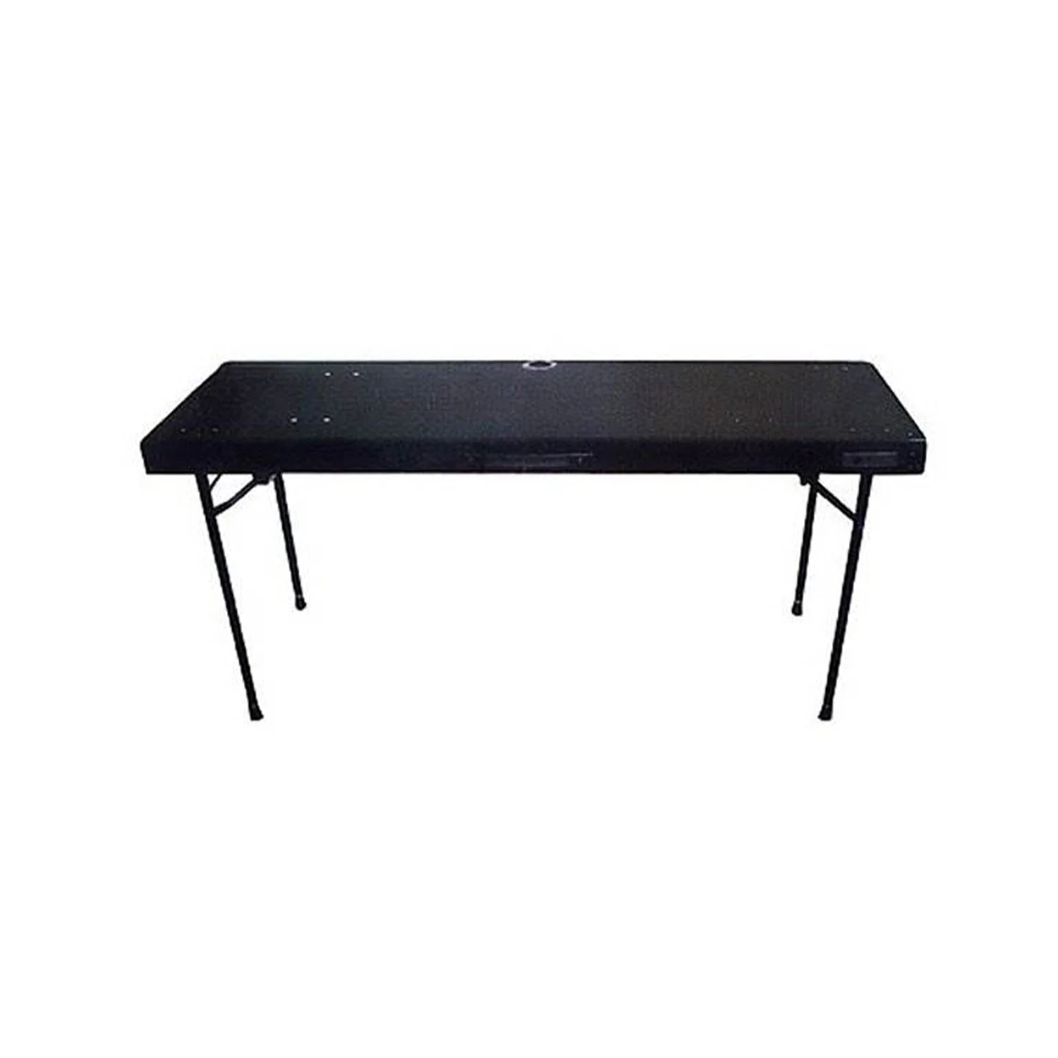Odyssey 60" x 20" Work Surface Carpet DJ Table with Height Adjusting Legs, Black - Image 2