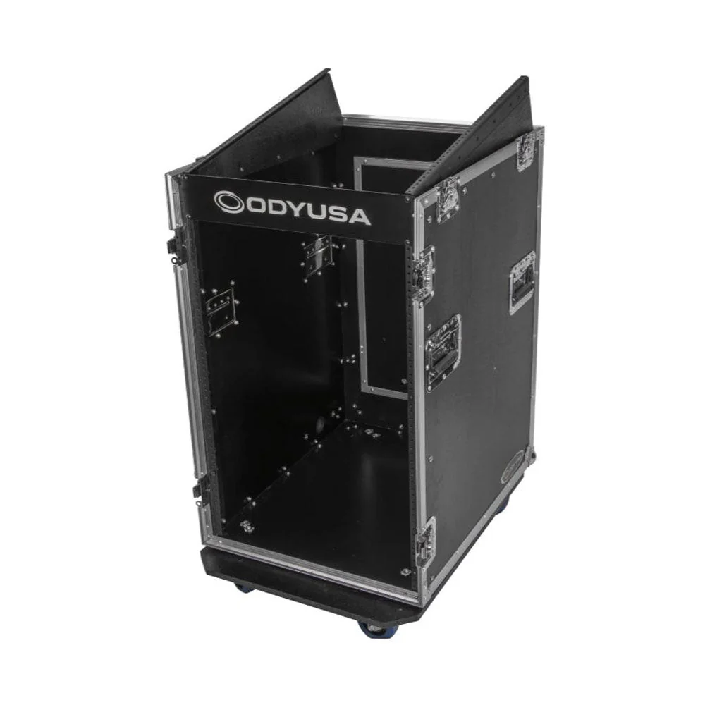 Odyssey FZ1316W 13U Top Slanted 16U Vertical Pro Combo Rack with Casters, Black - Image 3
