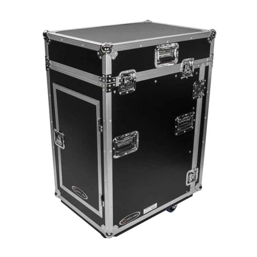 Odyssey FZ1316W 13U Top Slanted 16U Vertical Pro Combo Rack with Casters, Black - Image 7