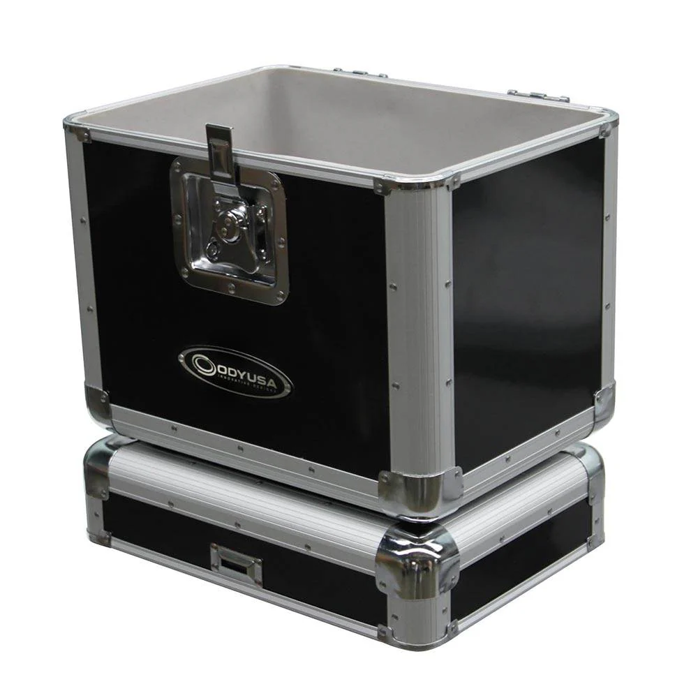 Odyssey KROM Stacking Transport Case for 70, 12 Inch Vinyl LPs, Black (2 Pack) - Image 3
