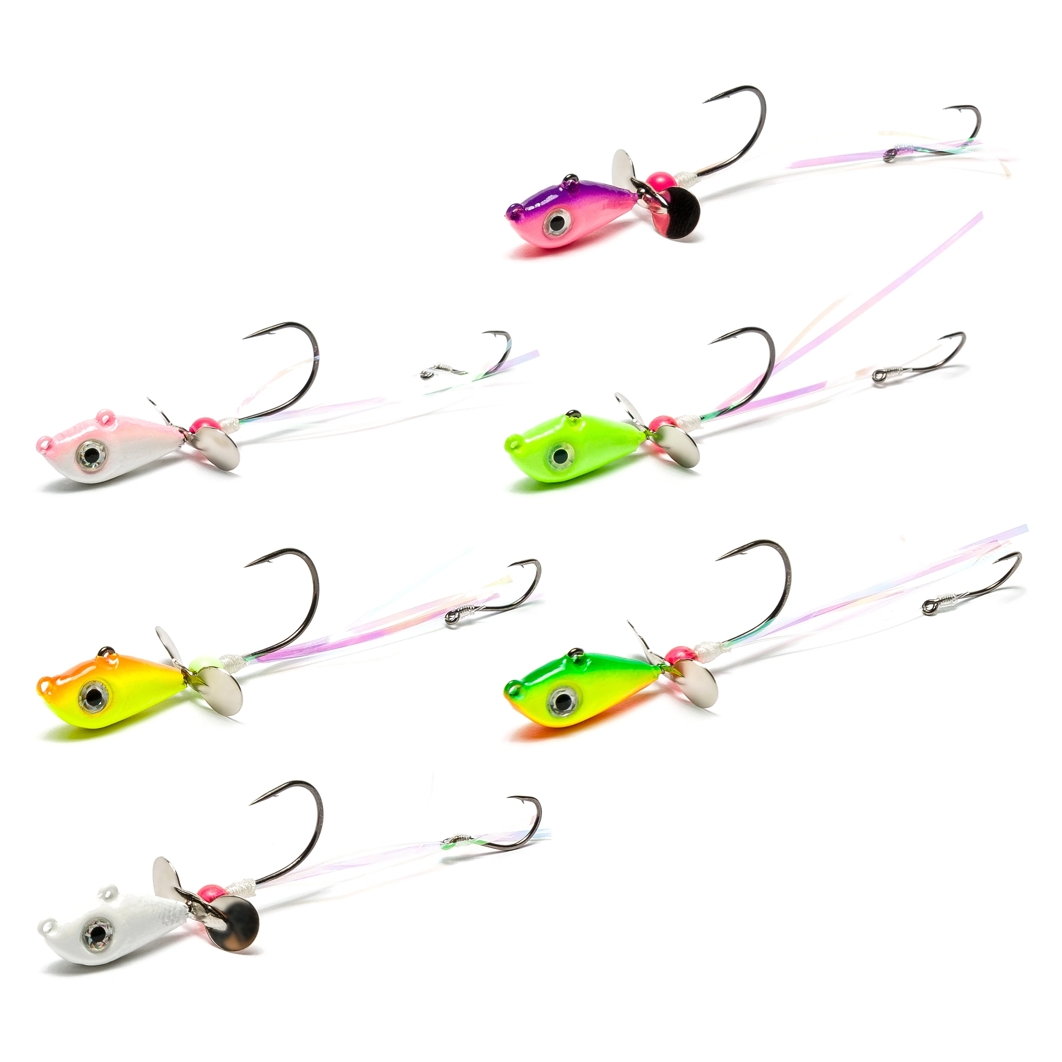 Orange/Chartreuse Walleye Death Spinner - Image 3