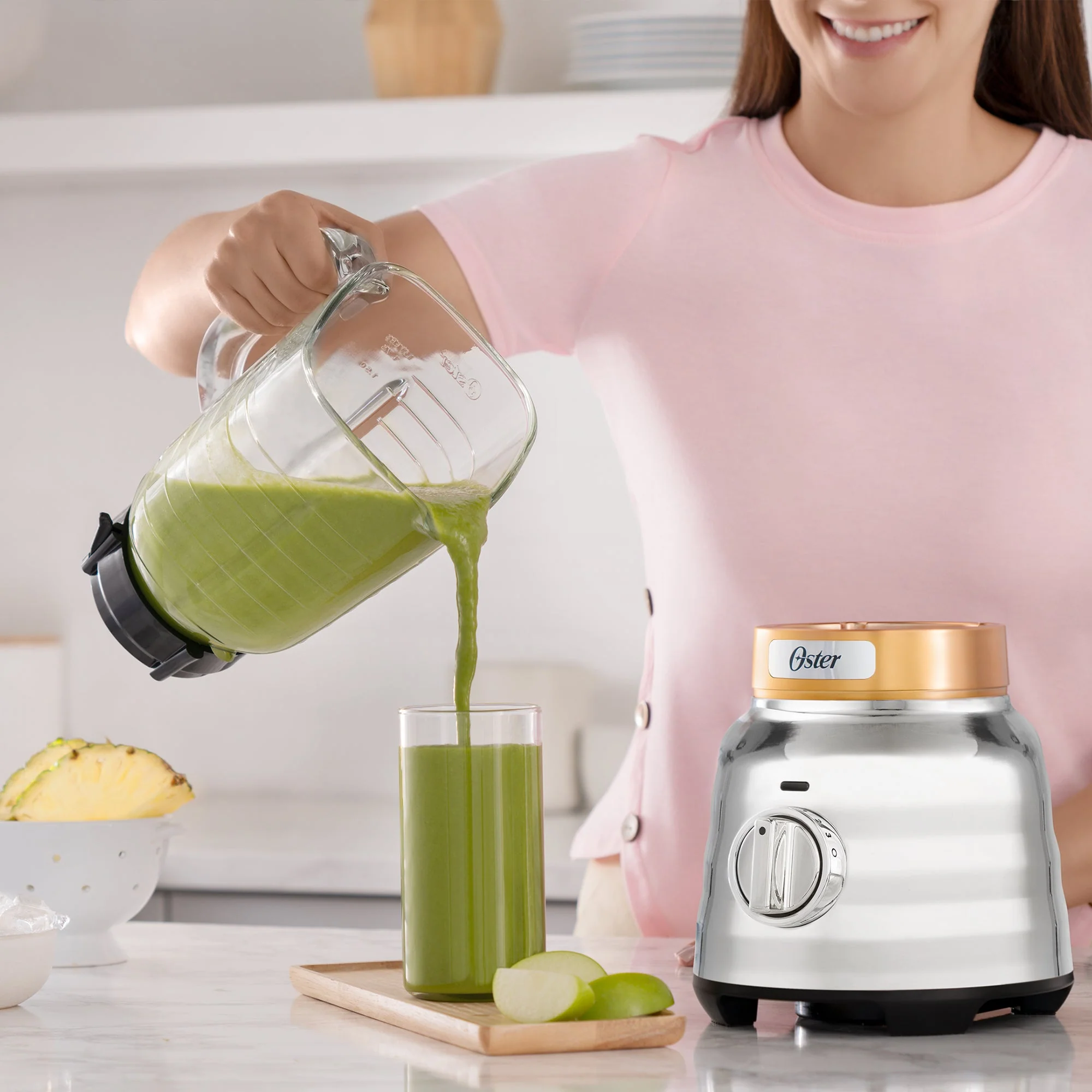 Oster Beehive Performance 3 Speed Blender with 1100 Watt Motor, Silver/Copper - Image 10