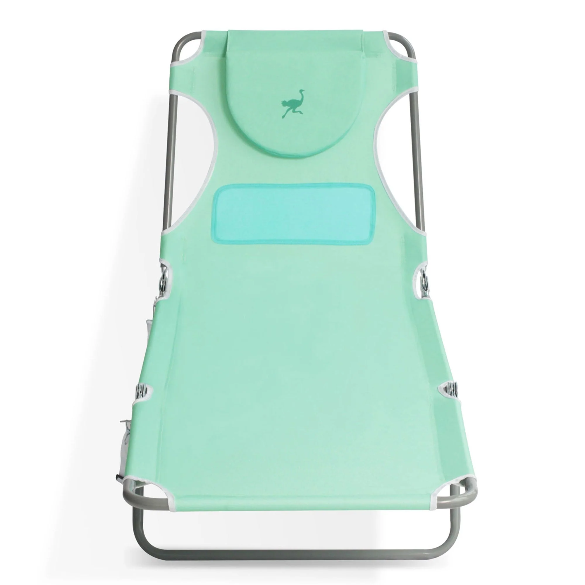 Ostrich Chaise Lounge Folding Chair with Deluxe Padded 3N1 Reclining Chair, Teal - Image 4