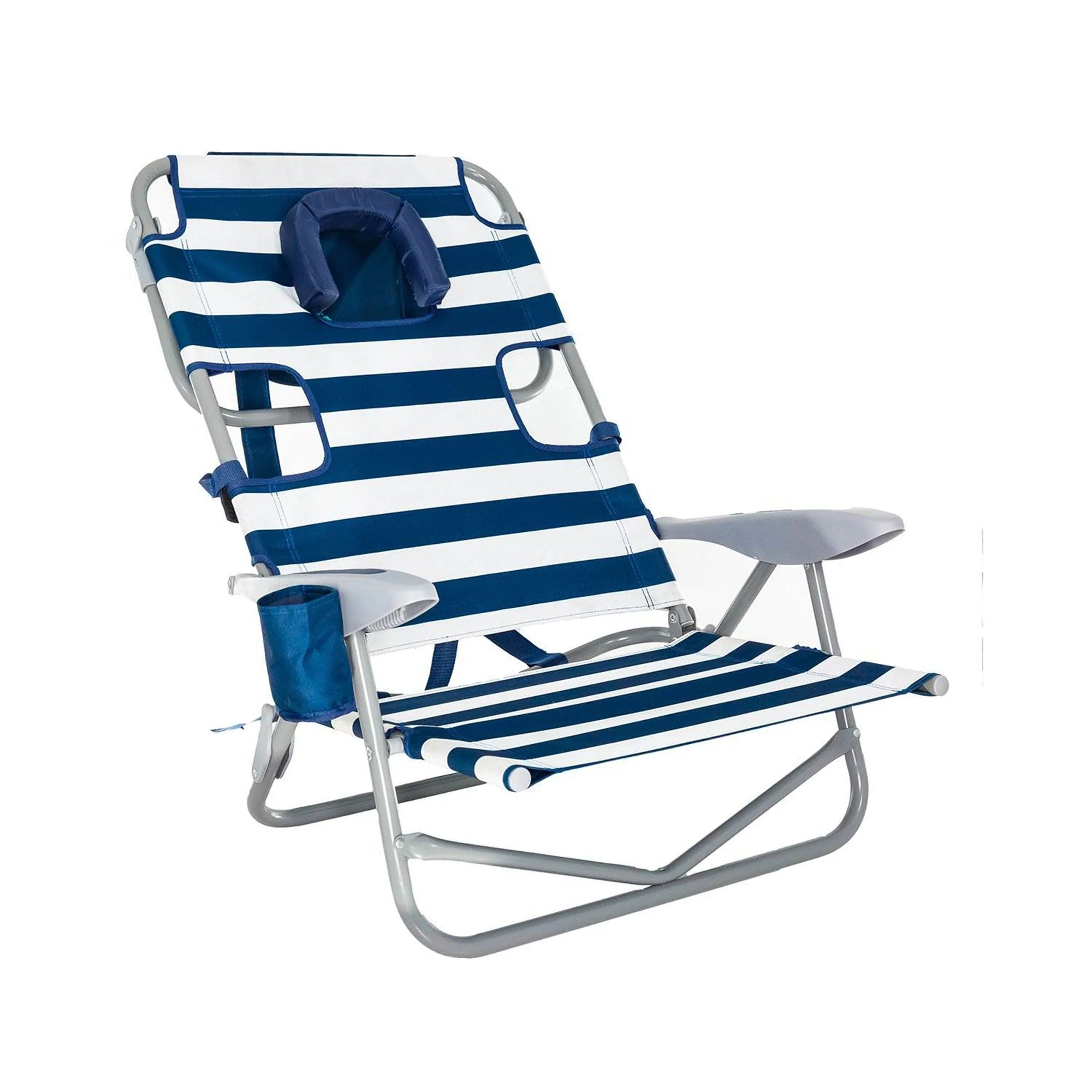 Ostrich On-Your-Back Outdoor Lounge 5 Position Recline Beach Chair (2 Pack) - Image 7