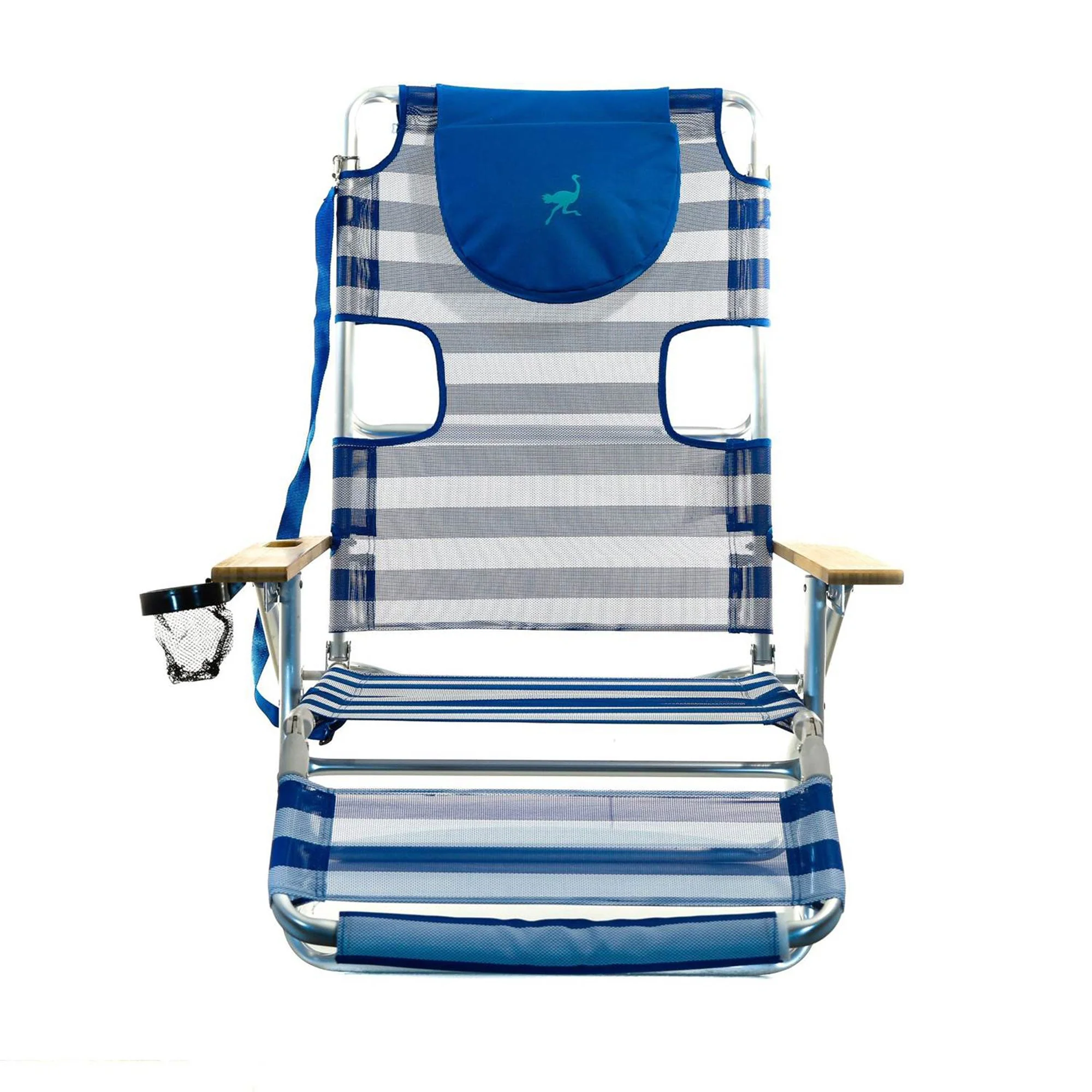 Ostrich The Original 3N1 Lightweight Beach Lounge Chair with Footrest, Stripe - Image 12
