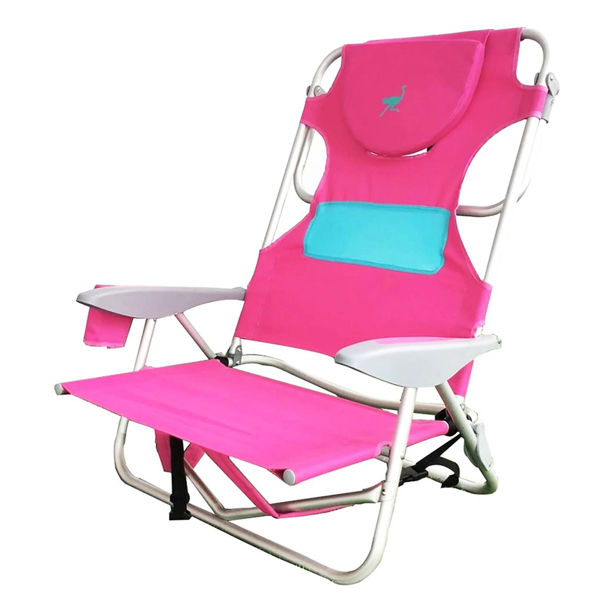 Ostrich Outdoor Beach Ladies Comfort On Your Back Beach Chair, Pink (2 Pack) - Image 6