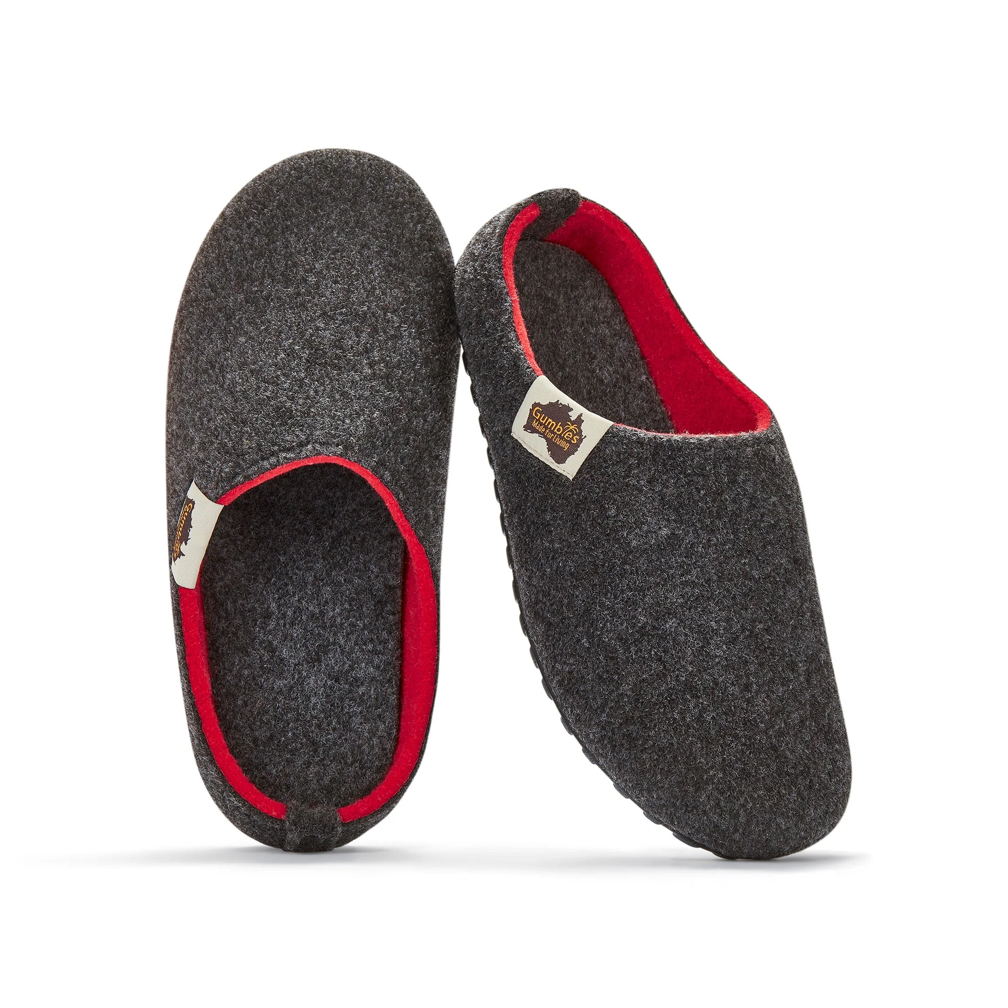 Outback Slippers - Women's - Charcoal & Red - Image 2