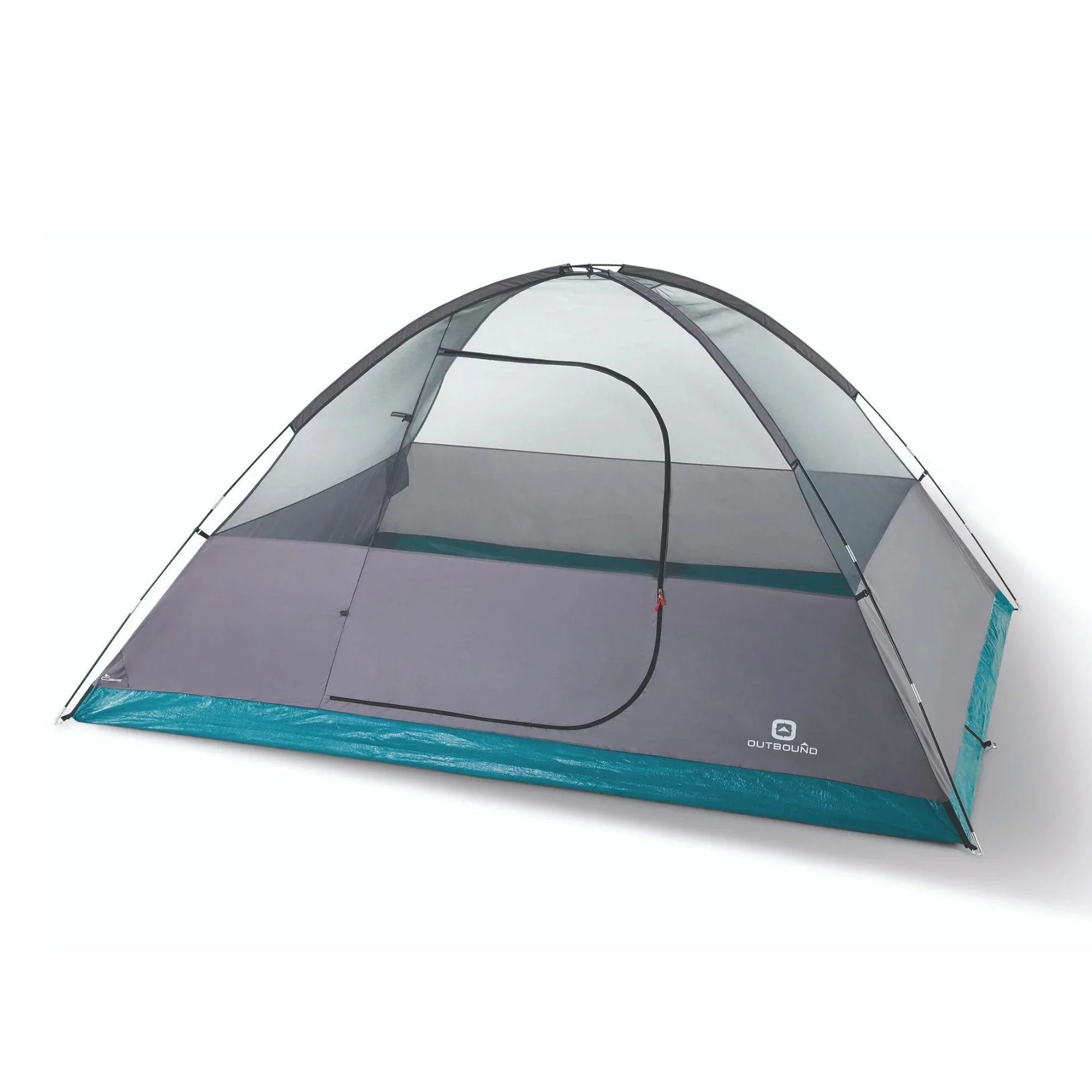 Outbound 8 Person 3 Season Camping Black-Out Dome Tent with Rainfly, Gray/White - Image 2