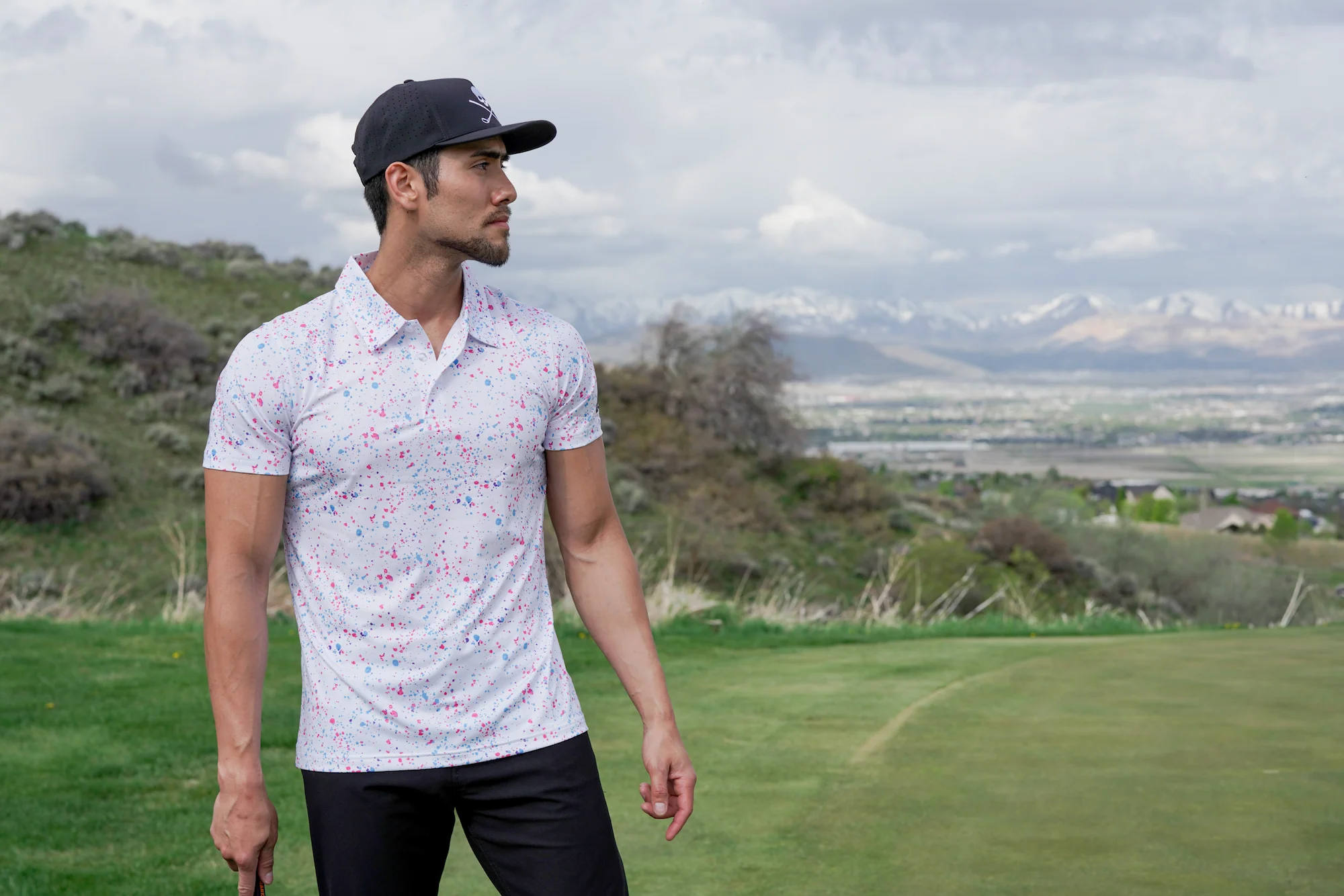 Paint Splatter Polo White - Image 8