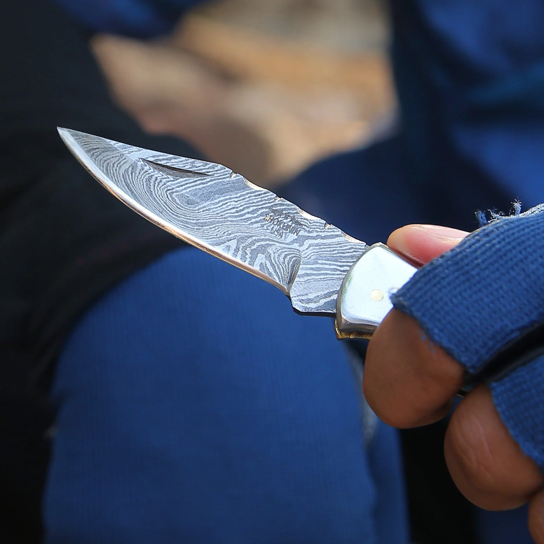 Phoenix Pocket Knife with Turrquoise & Bull Horn Handle - Image 7