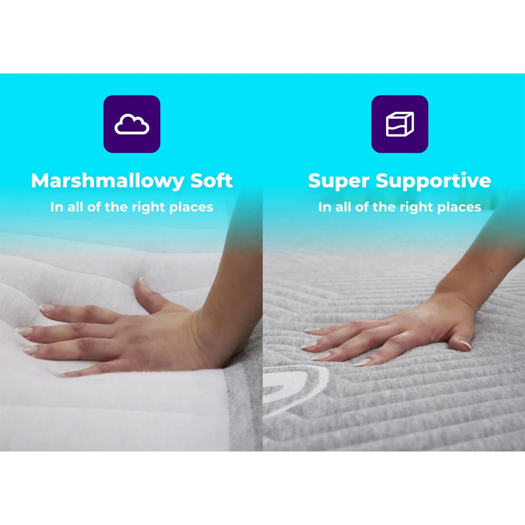 Pillow Cube Memory Foam King Mattress for Side Sleepers w/Hip & Shoulder Support - Image 3