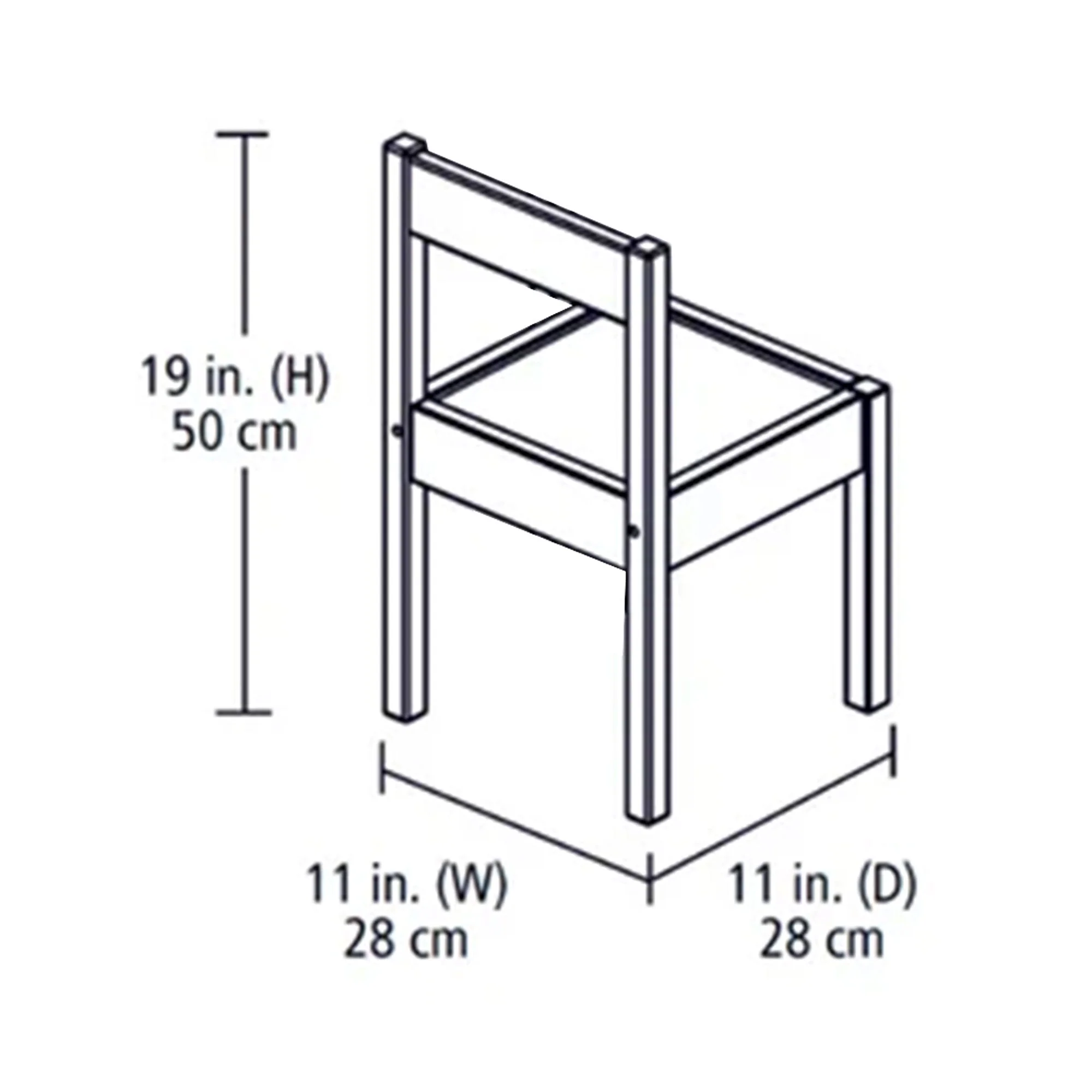 PJ Wood Kids Chair with Top Rail Back Support for Ages 1-5 Years Old (Set of 2) - Image 9
