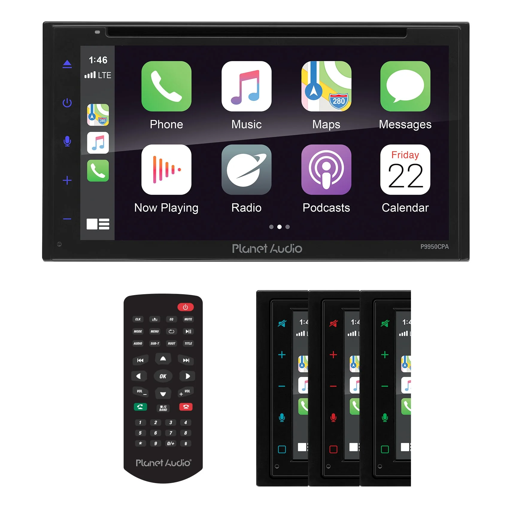 Planet Audio P9950CPA 2 DIN 6.75" Screen Bluetooth USB Car Receiver (2 Pack) - Image 3