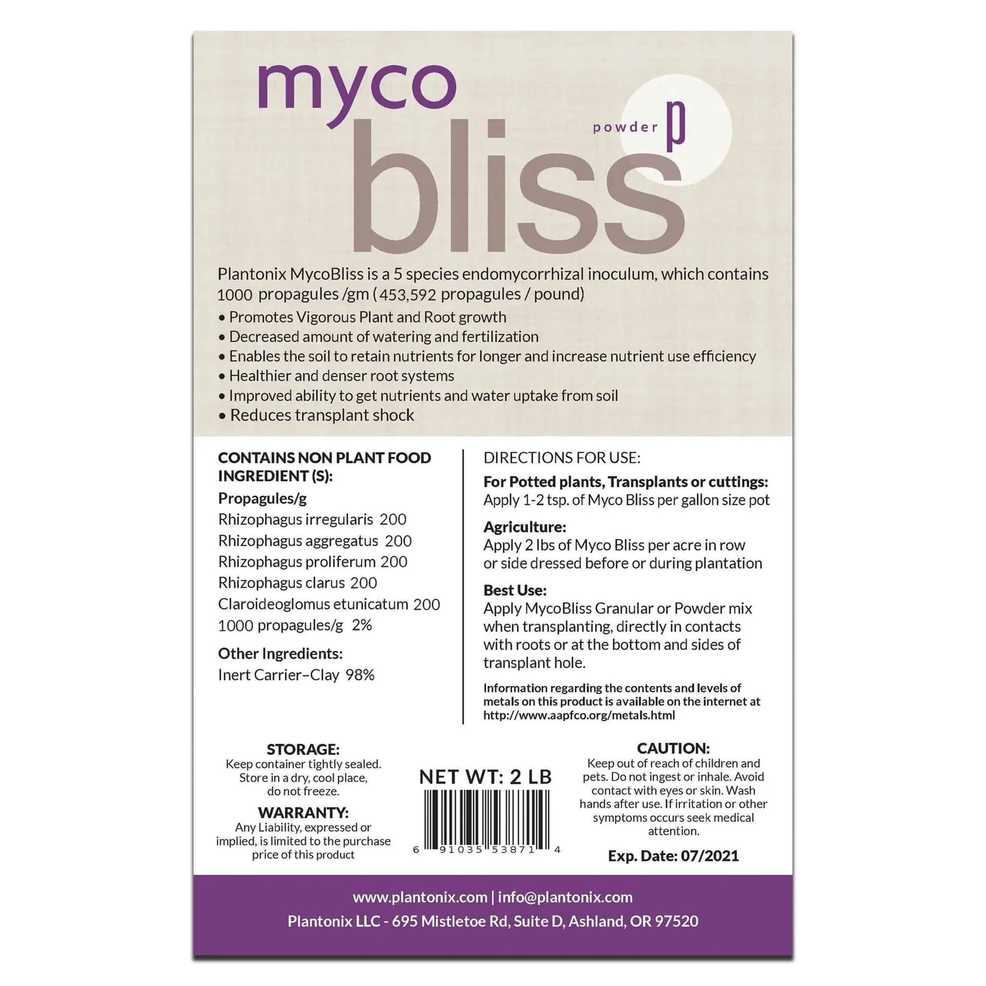 Plantonix Myco Bliss Premium Mycorrhizal Fungi Organic Inoculant for Plants - Image 4