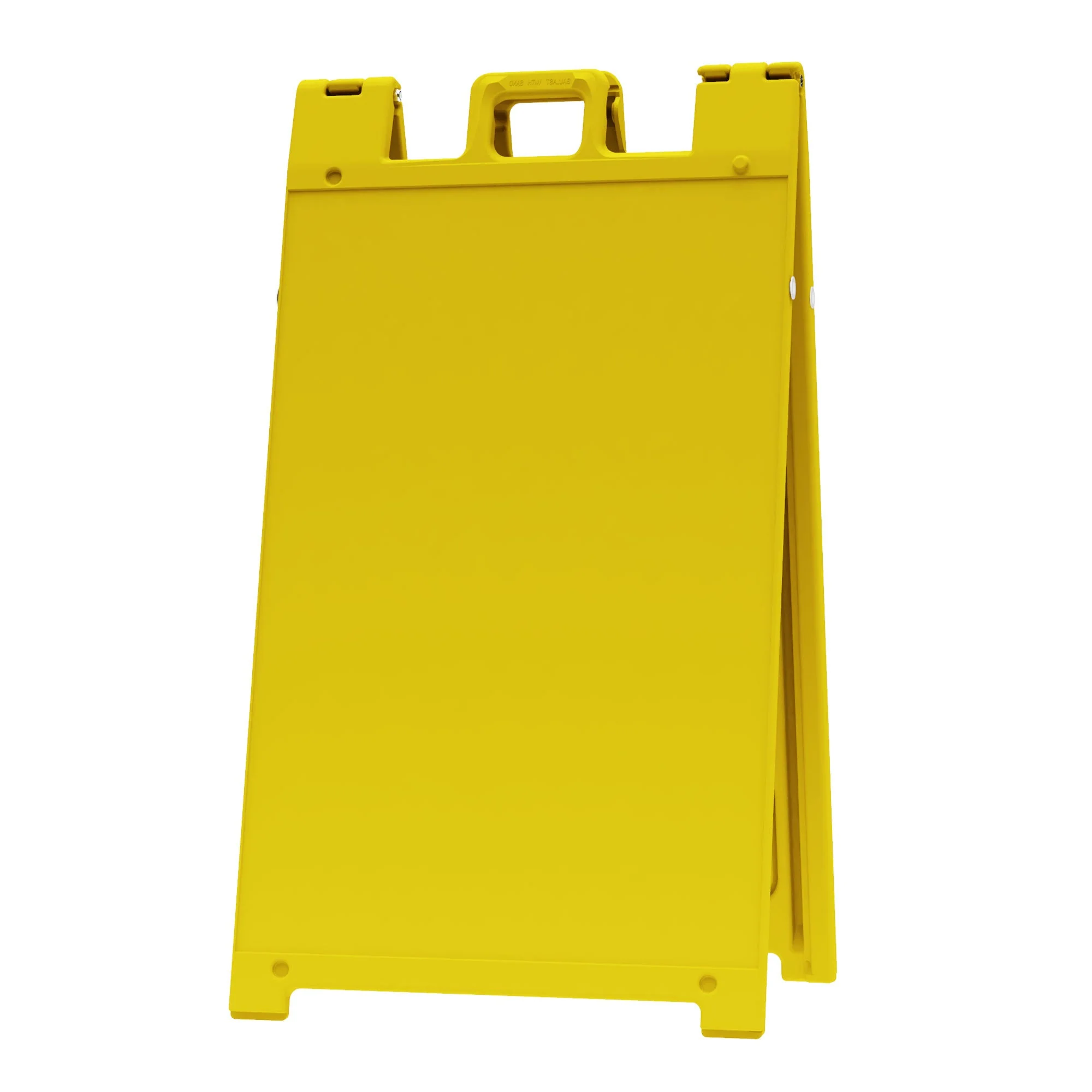Plasticade 130-Y Signicade A Frame Plain Portable Folding Sidewalk Sign, Yellow - Image 4