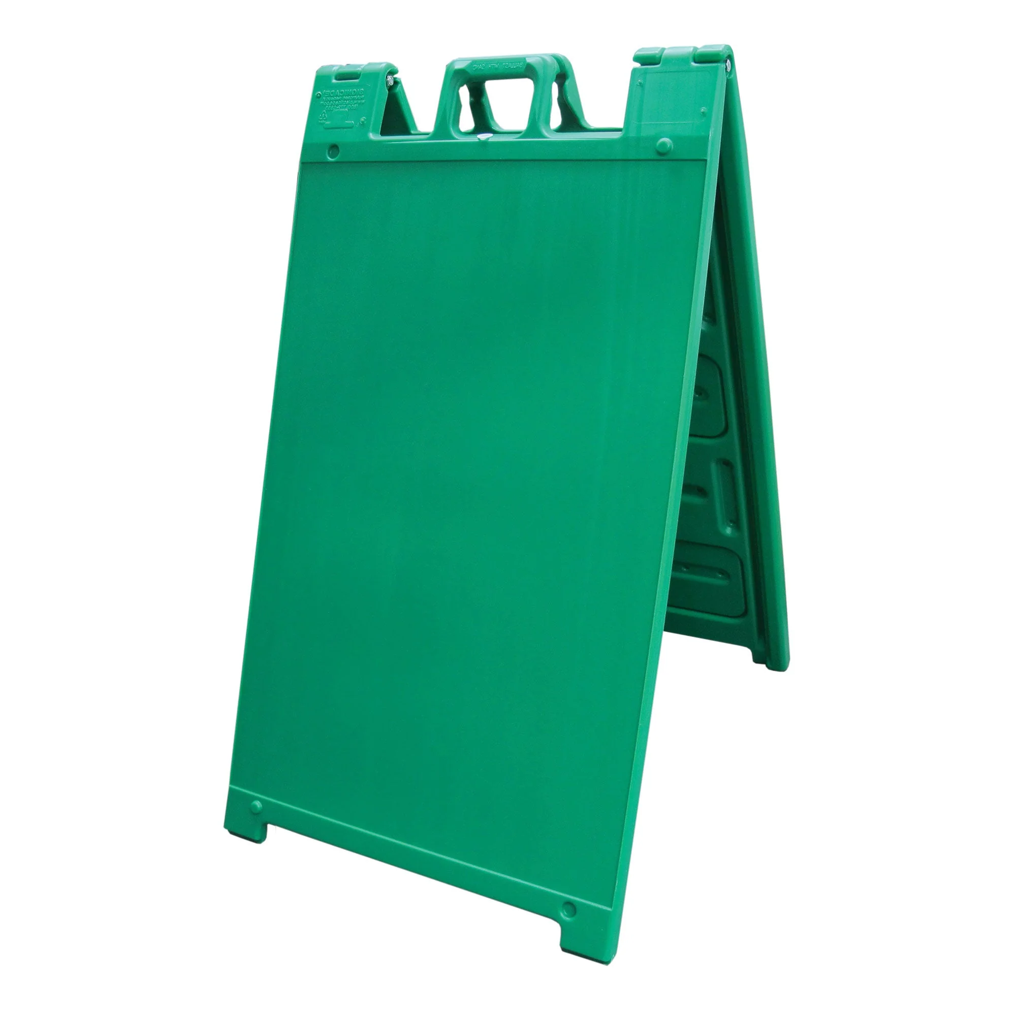 Plasticade Signicade Portable Folding Sidewalk Double Sided Sign Stand, Green - Image 2