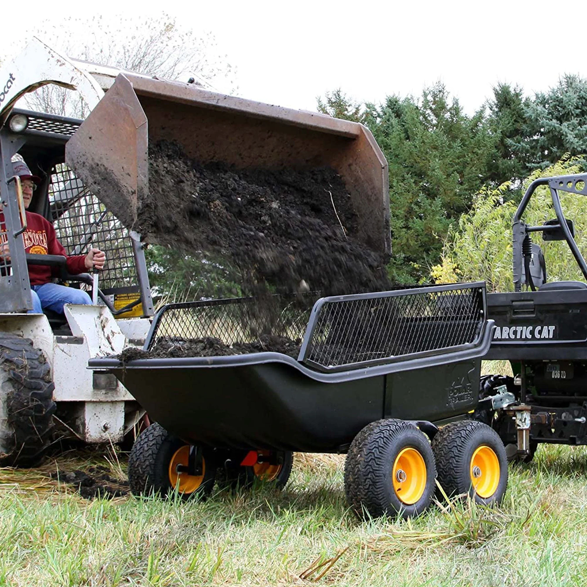 Polar Trailer HD 1500TA Steel Frame Tandem Axle Hauling Trailer w/ Rugged Wheels - Image 8