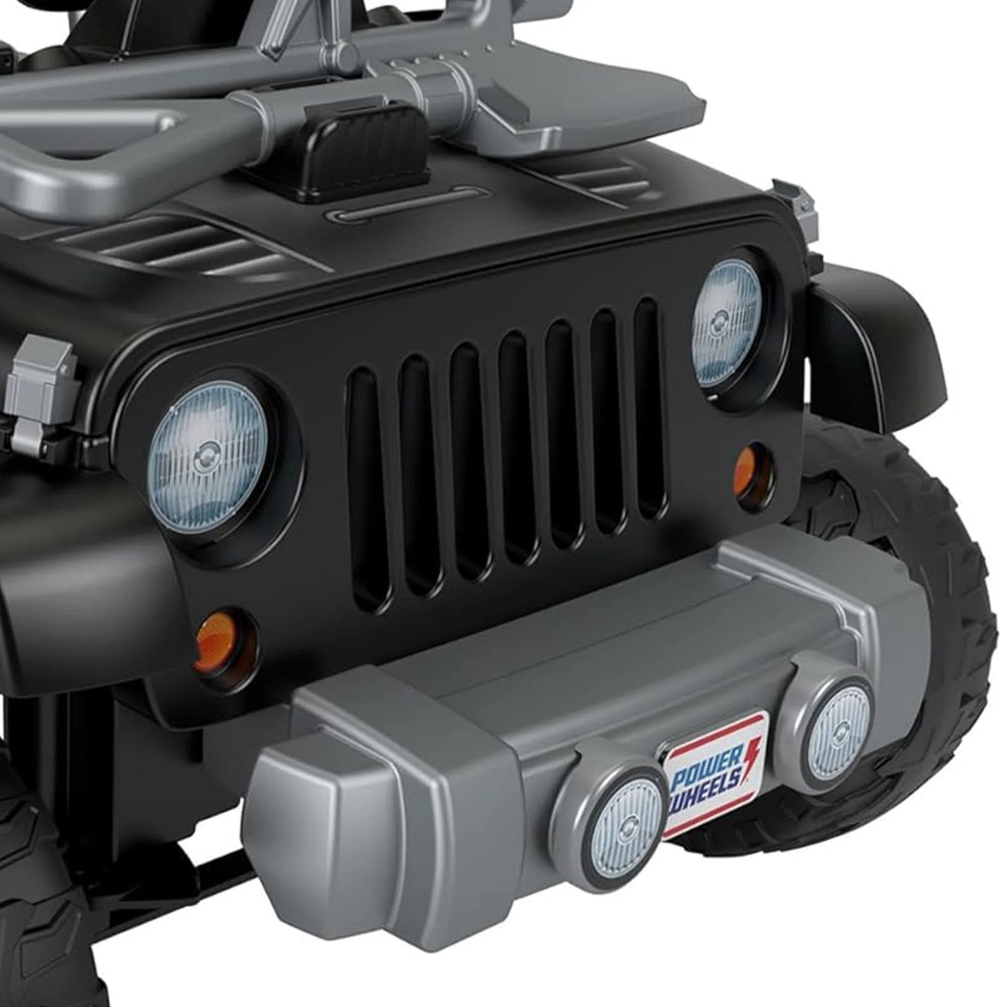 Power Wheels Jeep Wrangler Willys 2 Seater Toddler Kids Ride On Car SUV, Black - Image 6