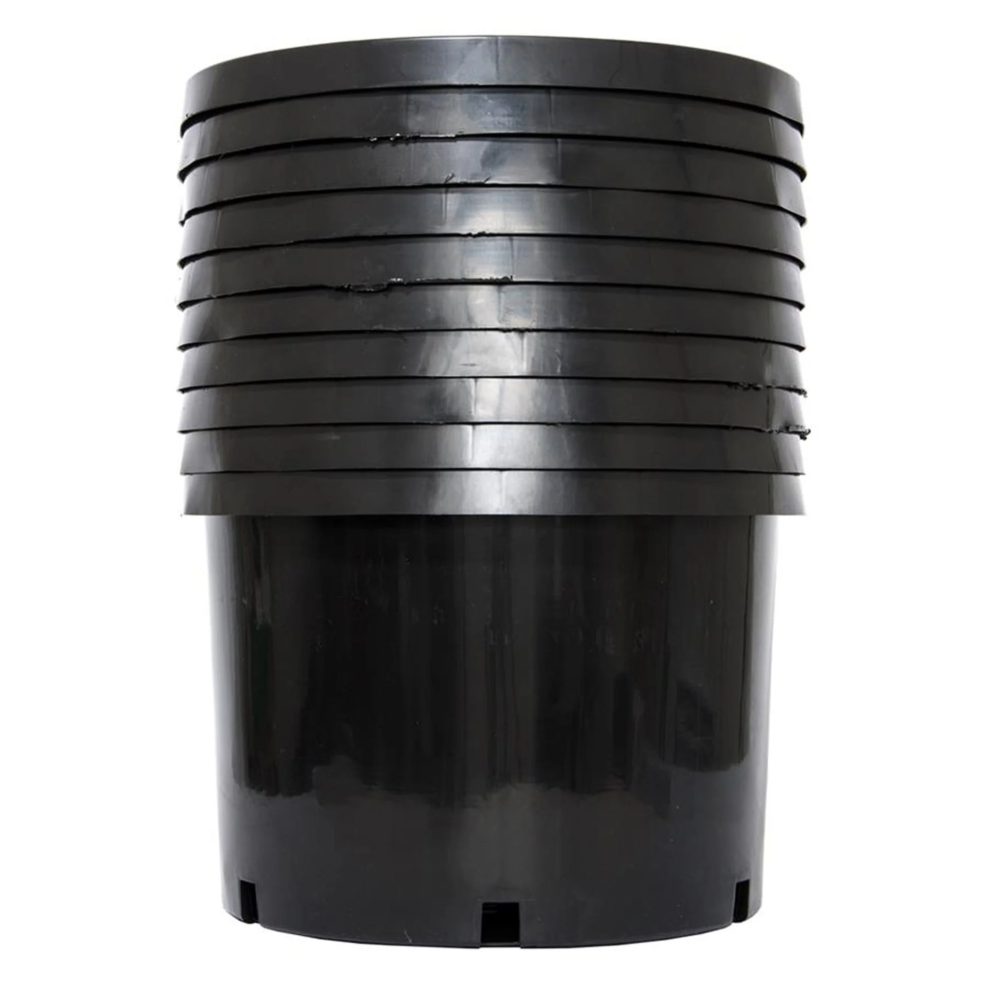 Pro Cal 10 Gallon Premium Nursery Planter Garden Grow Pots, Black (Set of 10) - Image 6
