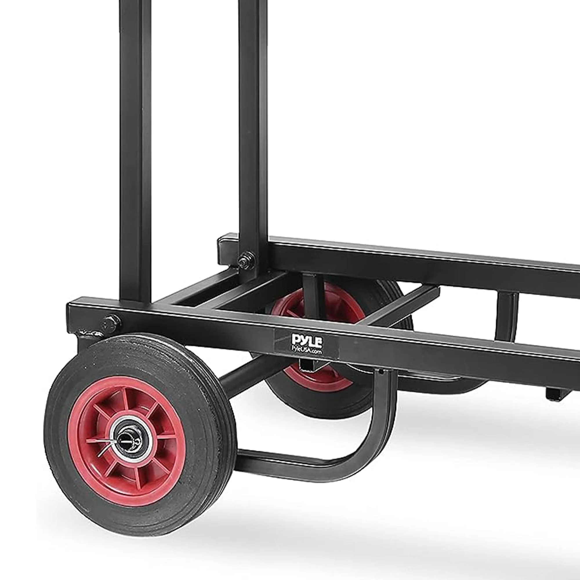 Pyle Compact Adjustable Folding Hand Truck Dolly Platform Equipment Cart, Black - Image 8
