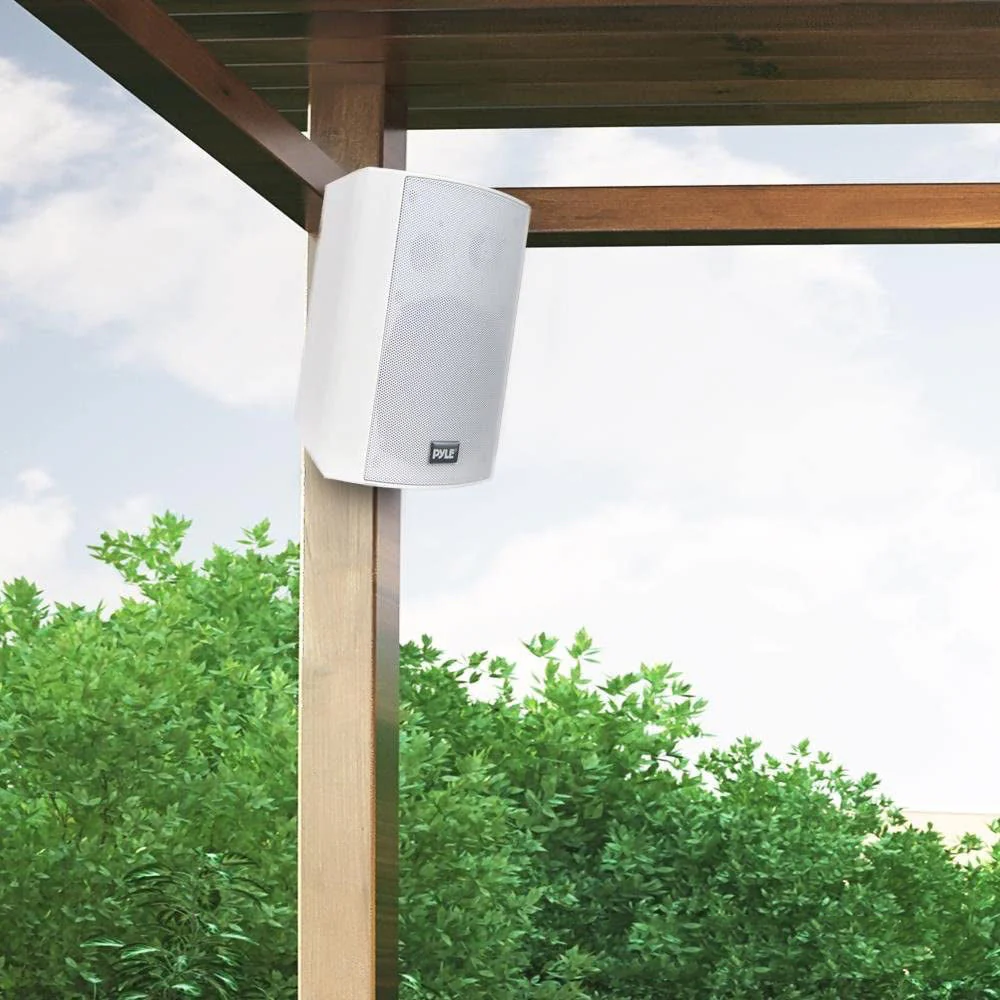 Pyle PDWR51BTWT Bluetooth Indoor Outdoor 5.25" Speaker System, White (2 Pack) - Image 5
