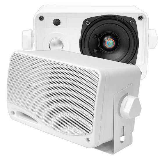 Pyle PLMR24 200W 3 Way Marine Audio Speakers Outdoor Weatherproof Pair (4 Pack) - Image 3