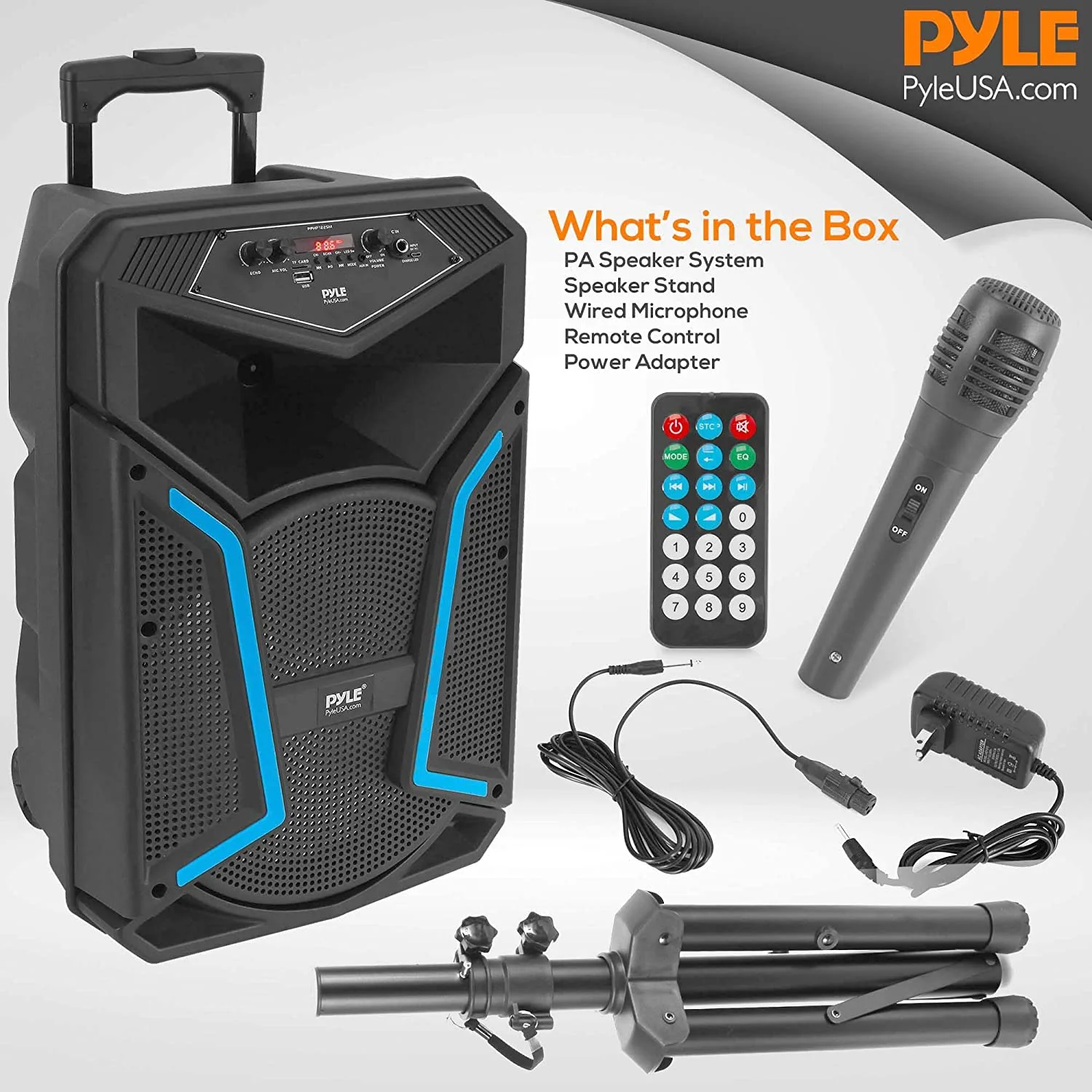 Pyle PPHP122SM Portable Bluetooth Speaker System with Flashing Party Lights - Image 3