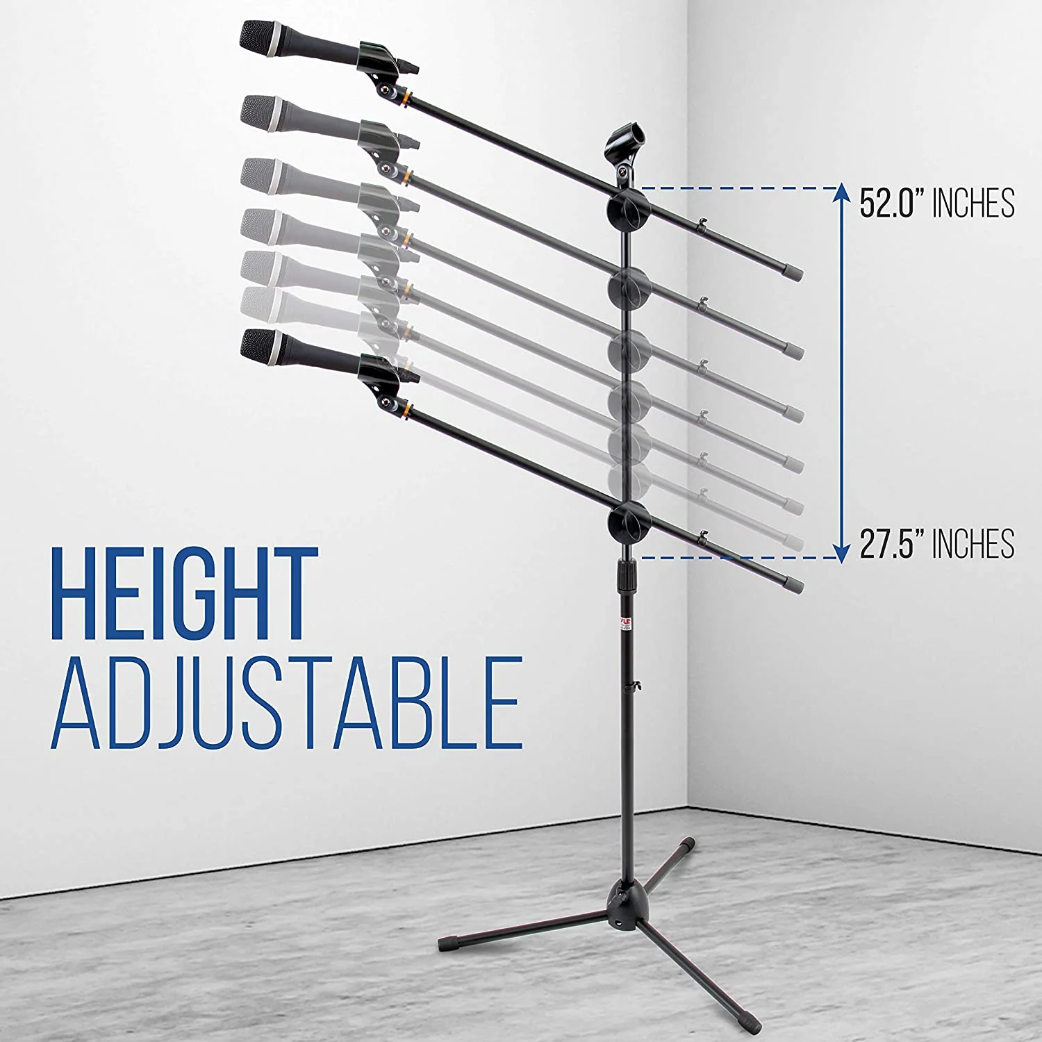 Pyle Pro Adjustable Universal Microphone Tripod Stands with Carry Bag, Set of 2 - Image 2