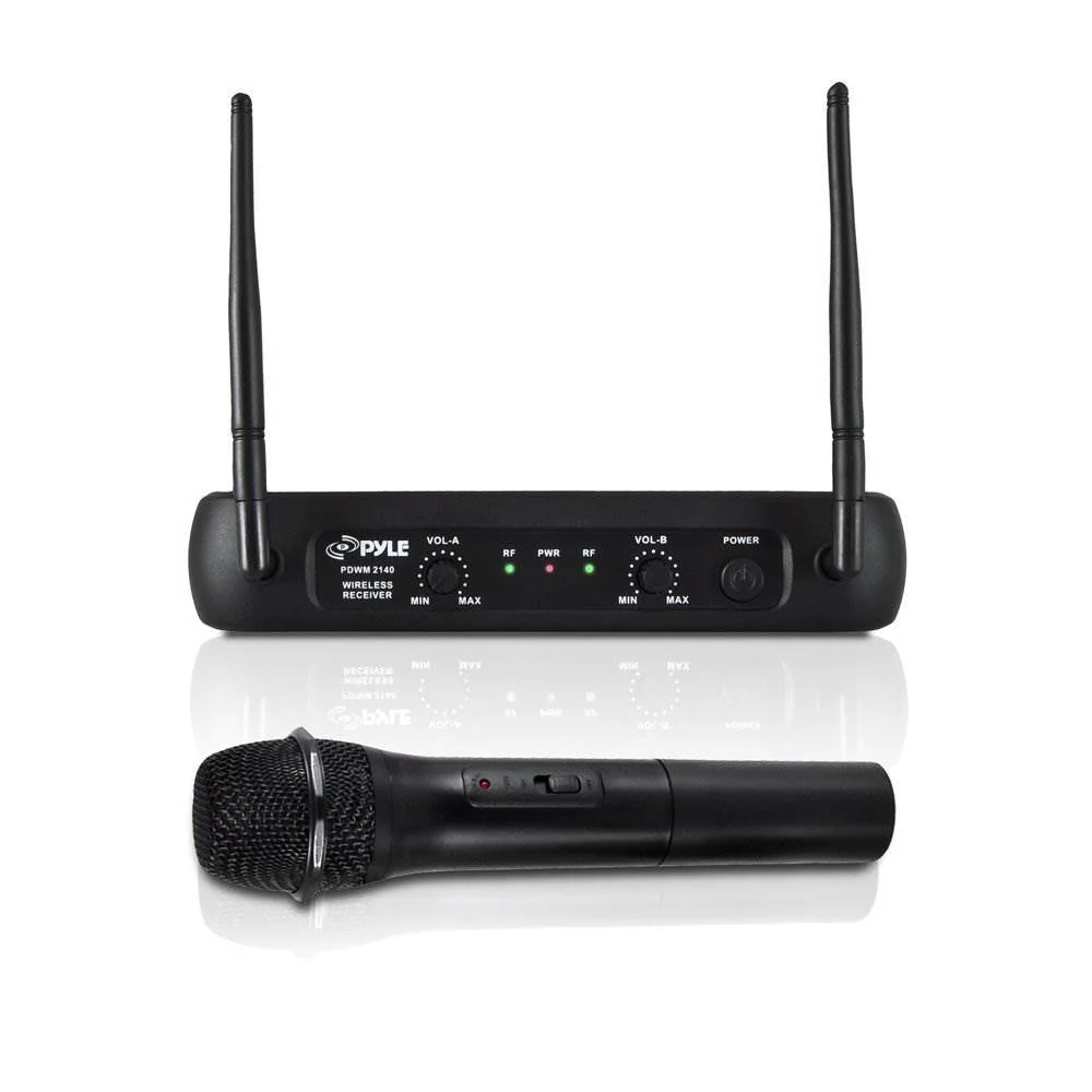 Pyle Pro Bodypacks, Lavaliers, Headsets VHF Wireless Microphone System (4 Pack) - Image 4