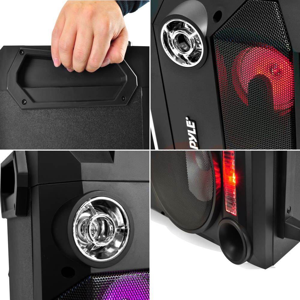 Pyle PWMA335BT 8" 250W Portable Bluetooth Karaoke PA Speaker & Wireless Mic - Image 6