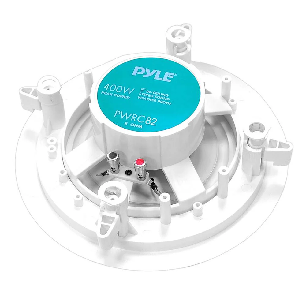 PYLE PWRC82 8 Inch 400 Watt 2 Way Indoor/Outdoor Wall Ceiling Speaker (6 Pack) - Image 3