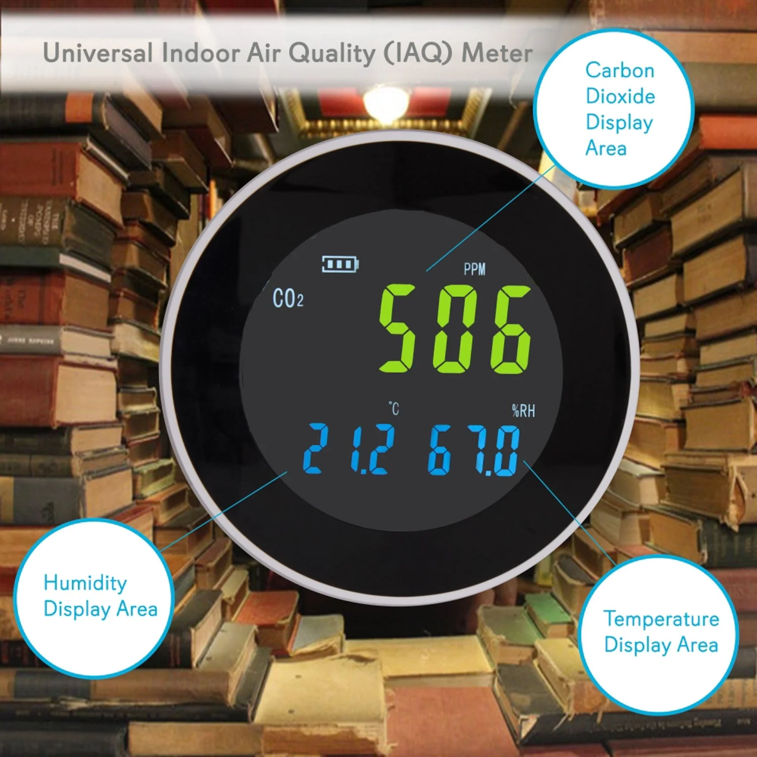 Pyle Smart Indoor Air Quality Monitor Digital Hygrometer Thermometer Test Gauge - Image 6