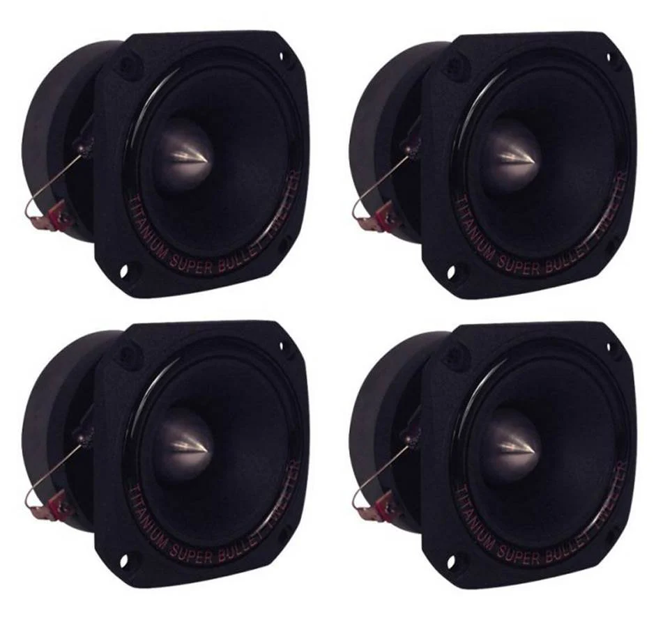 Pyramid TW44 1" 1200W Heavy Duty Titanium Dome Bullet Car Super Tweeters - Image 2