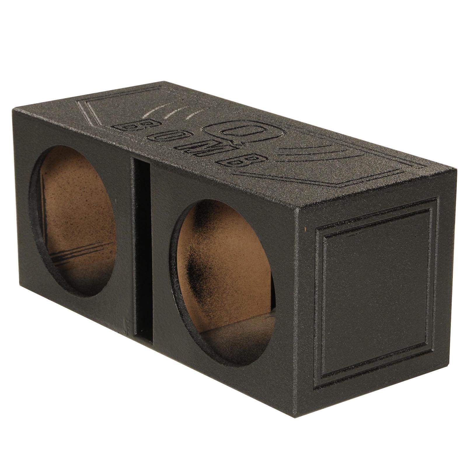 Q Power QBOMB10V Dual 10 Inch Vented Port Subwoofer Sub Box w/ Bedliner Spray - Image 7