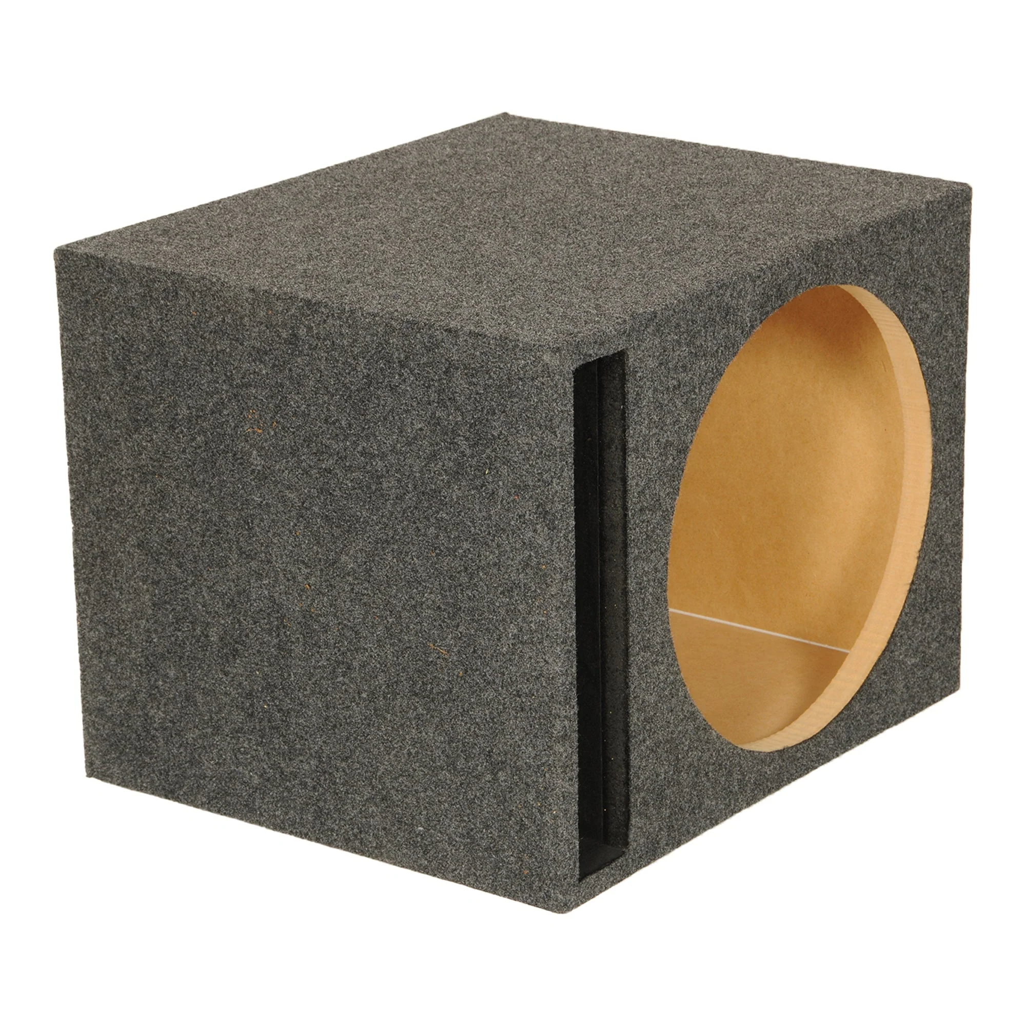 QPower 15" Heavy-Duty Single Vented Vehicle Subwoofer Enclosure Woofer Box, Gray - Image 7