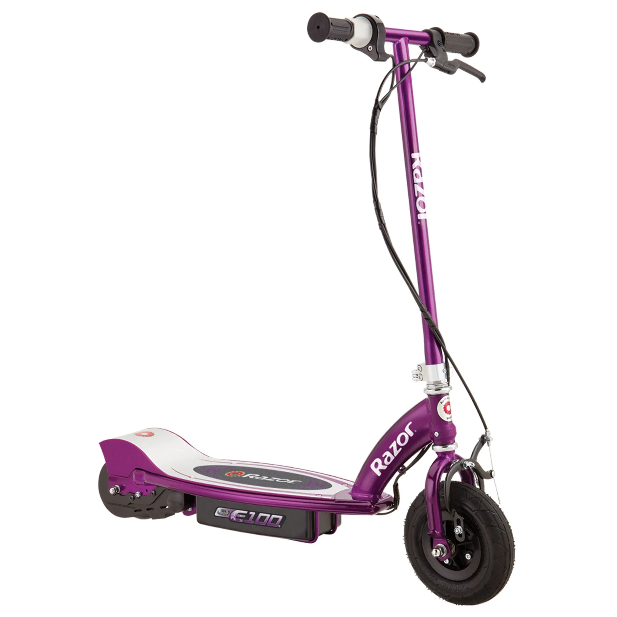 Razor E100 Kids 24 Volt Motorized Electric Powered Scooters, Black & Purple - Image 4